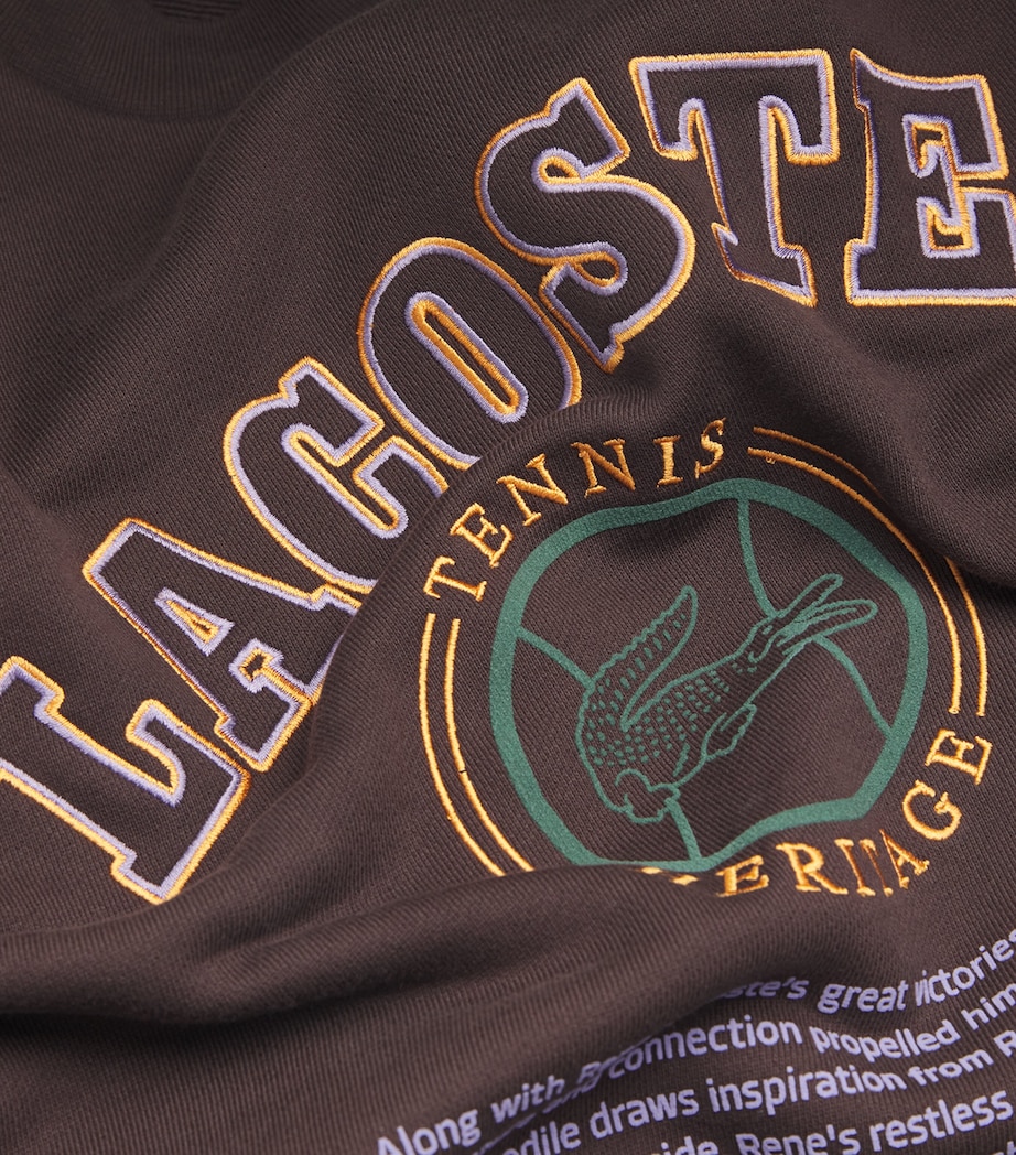 Cotton Logo-Embroidered Sweatshirt BROWN Image 5