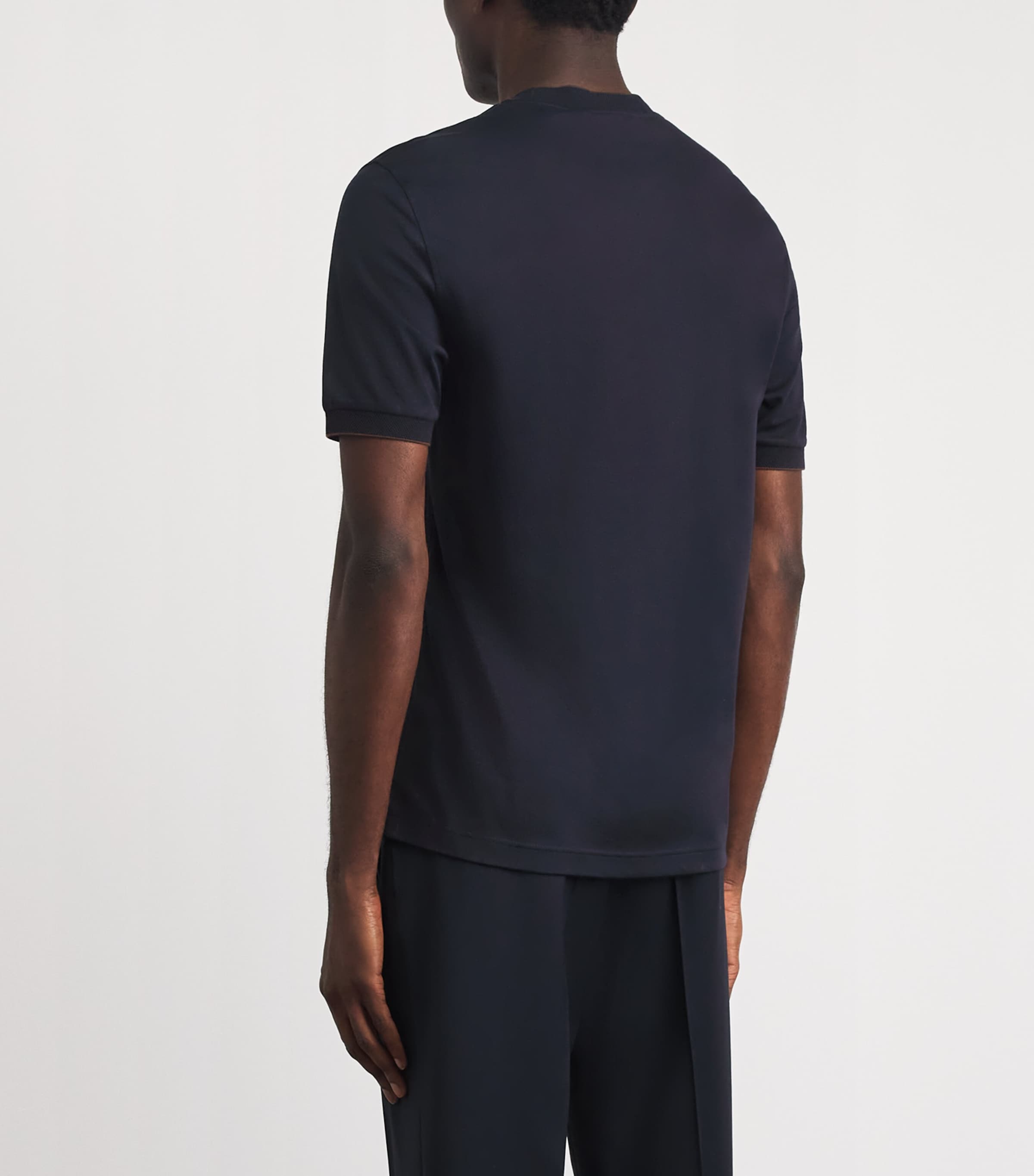 Brett Johnson Mens Cotton-Silk T-Shirt C Navy Image 5
