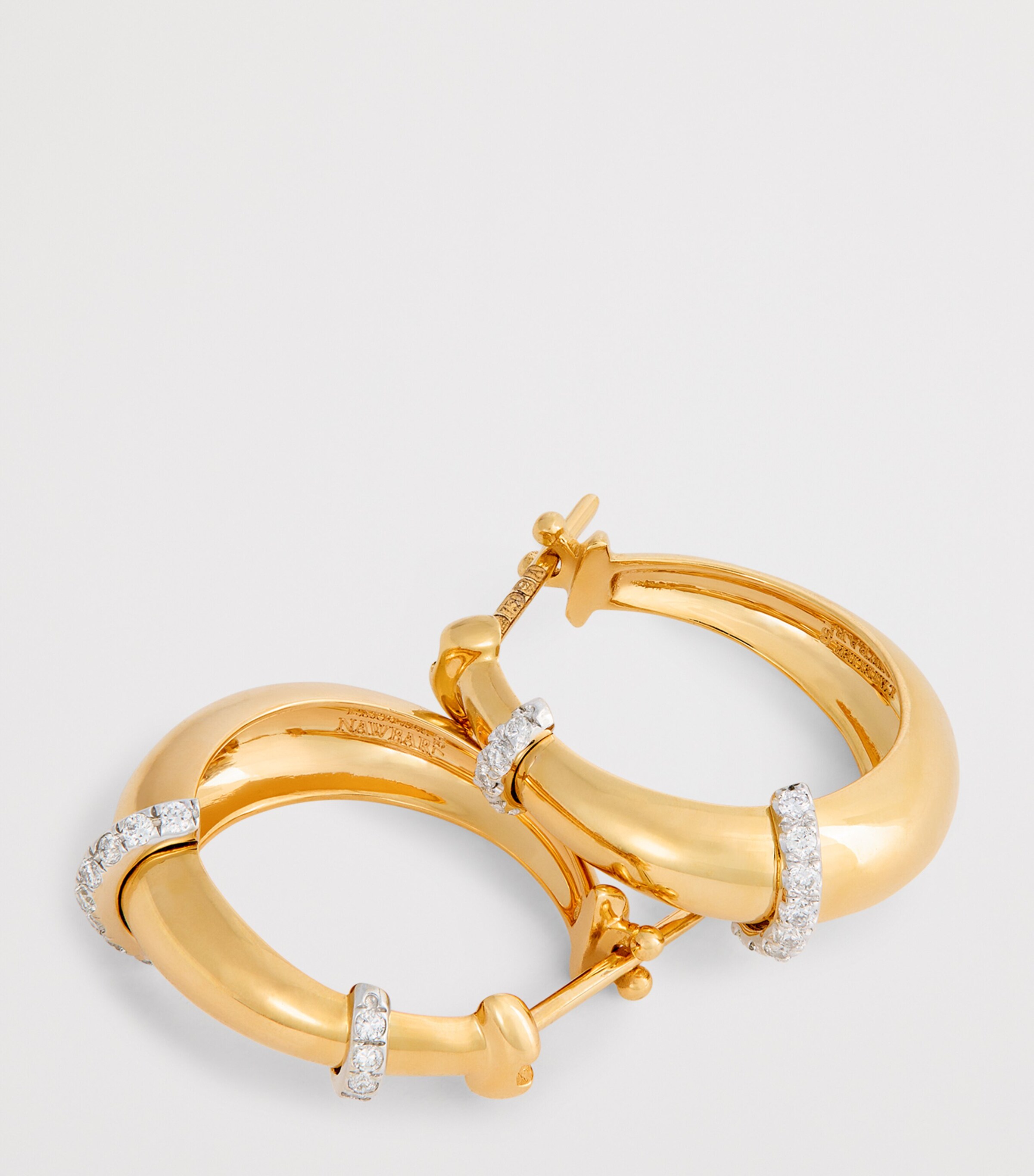 L'ATELIER NAWBAR Mixed Gold and Diamond Buoy Lot N*91 Earrings Yellow Gold Image 6