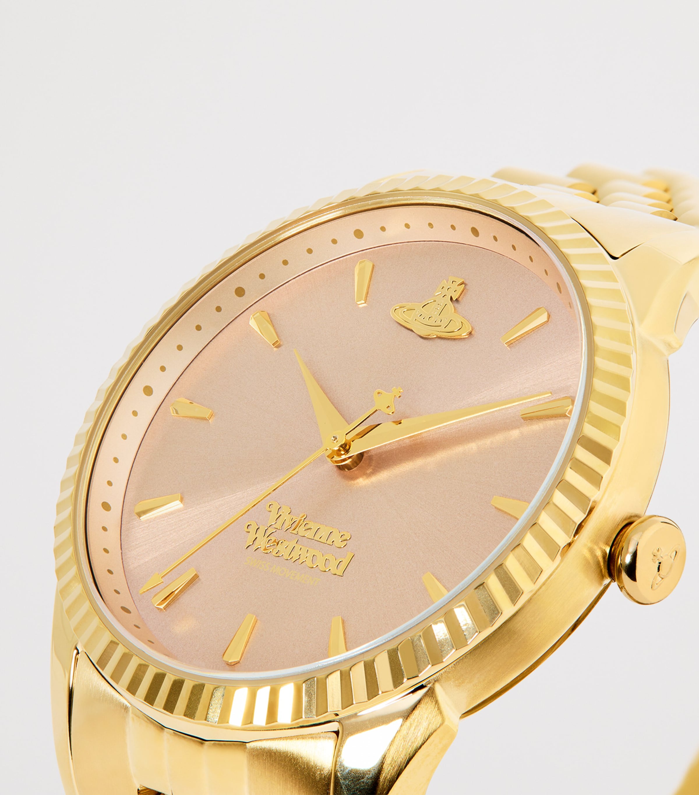 Vivienne Westwood Stainless Steel The Seymour Watch 38mm Gold Pink Image 6