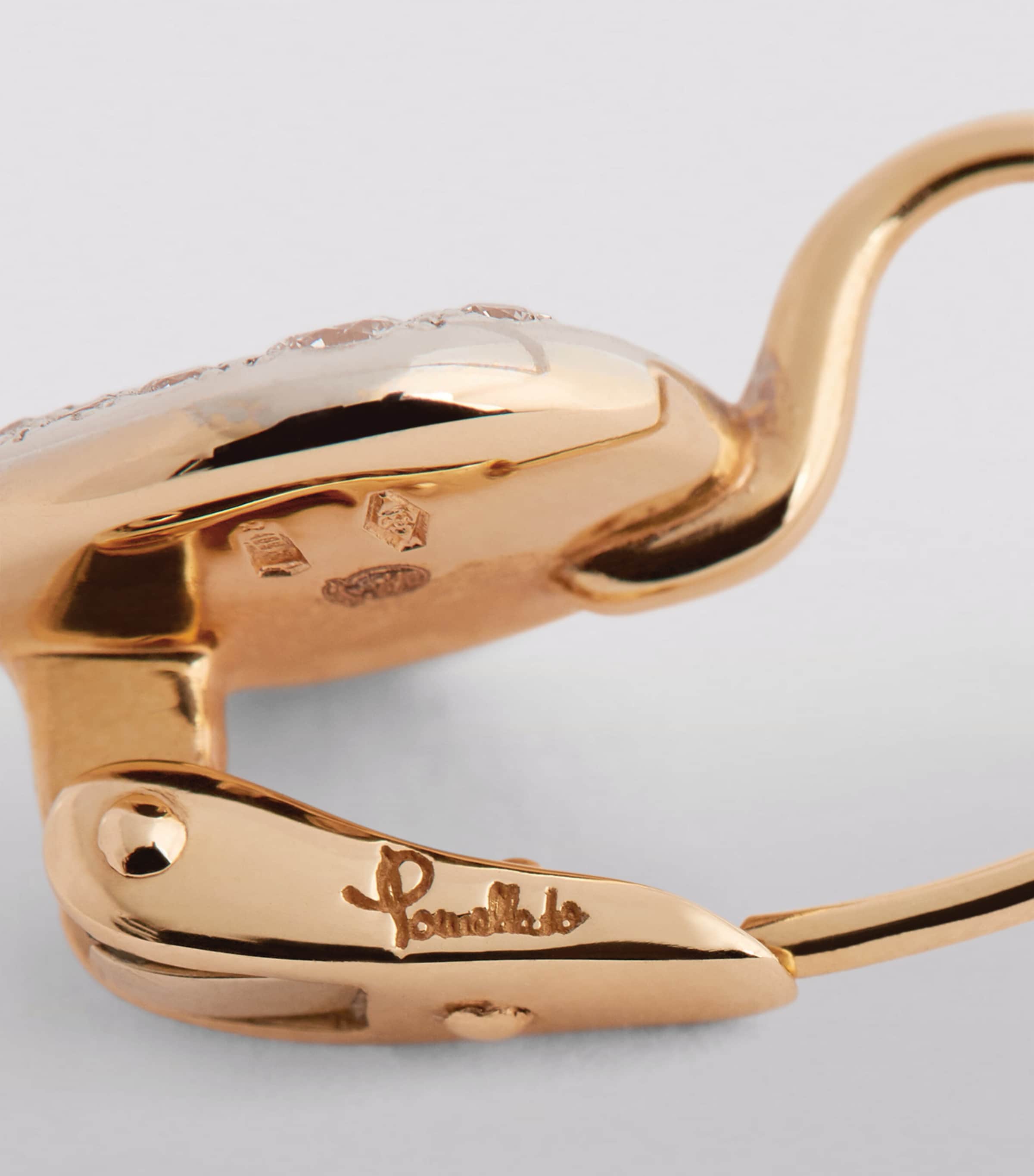 Rose Gold and Diamond Sabbia Earrings DB000 Image 5