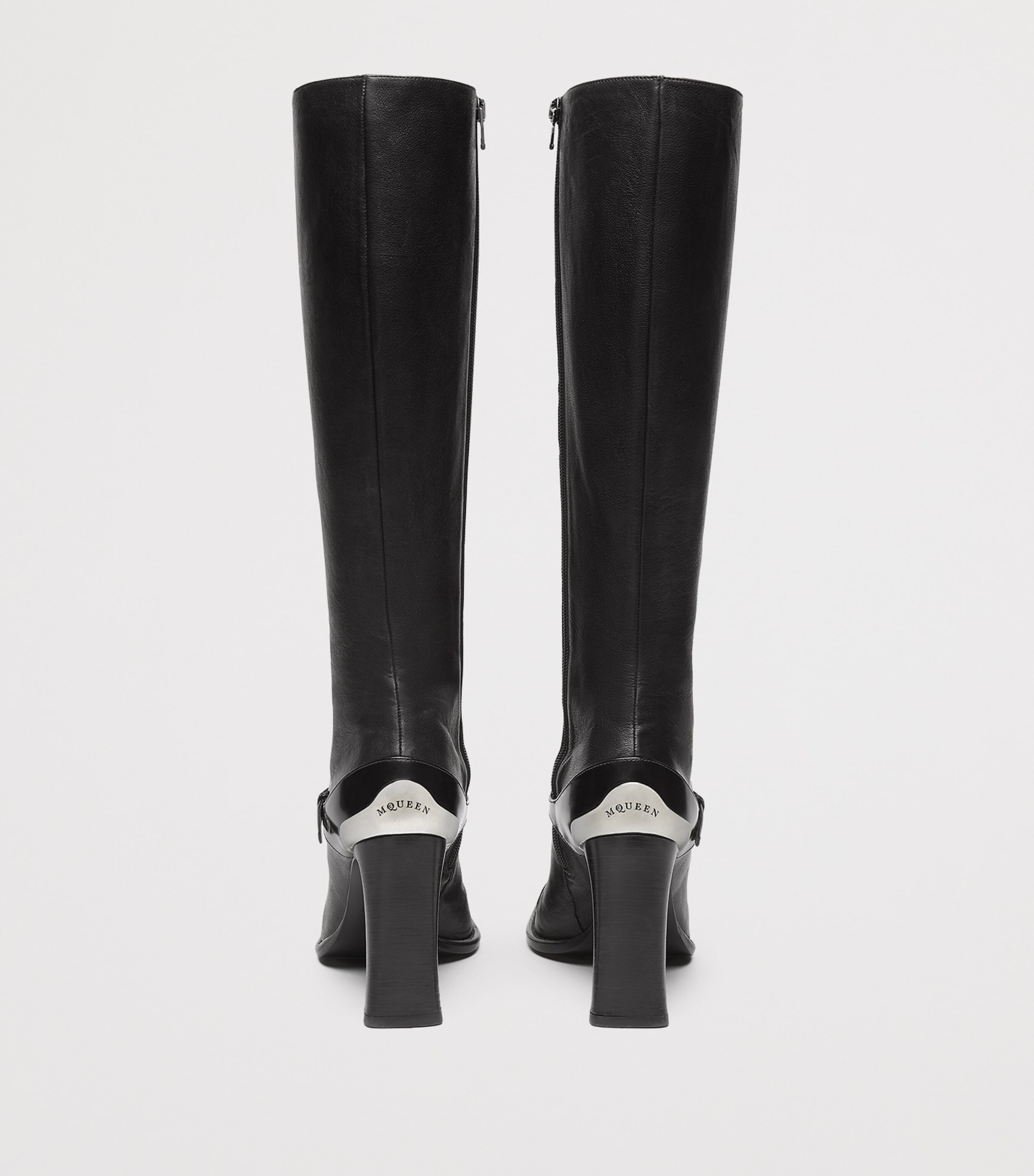 McQueen Leather Niko Knee-High Boots 95 Image 4
