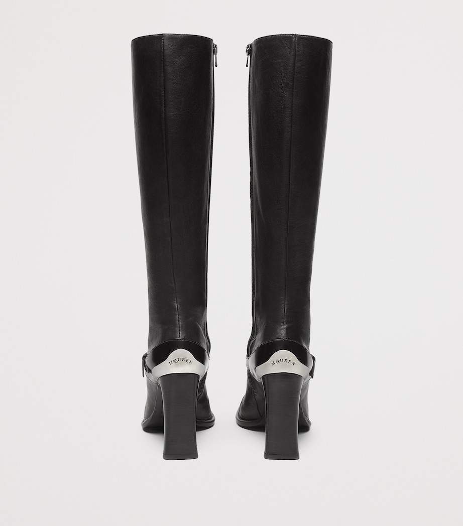 McQueen Leather Niko Knee-High Boots 95 Image 4
