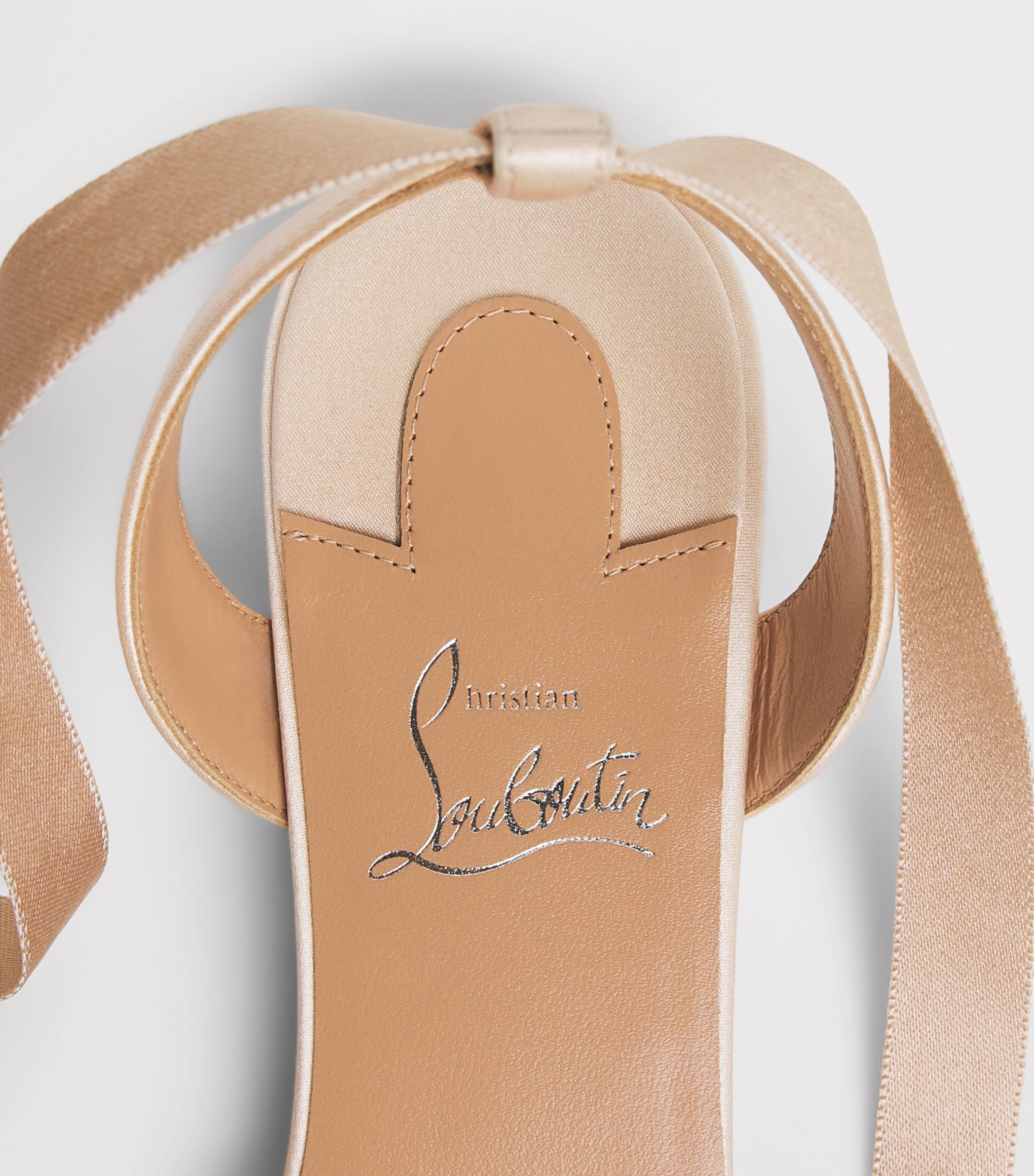 Christian Louboutin Cassia Lace-Up Satin Ballet Flats Image 5