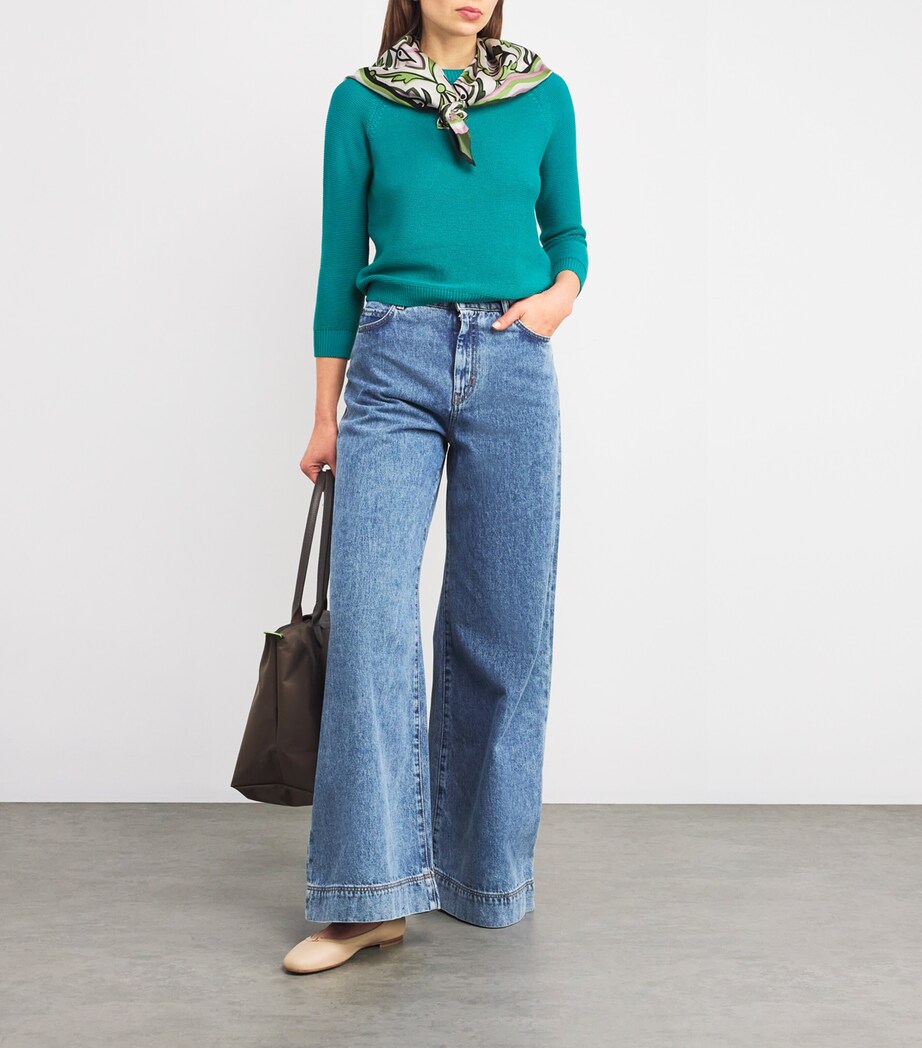 Silk Printed Square Scarf ANTIQUE ROSE Image 2