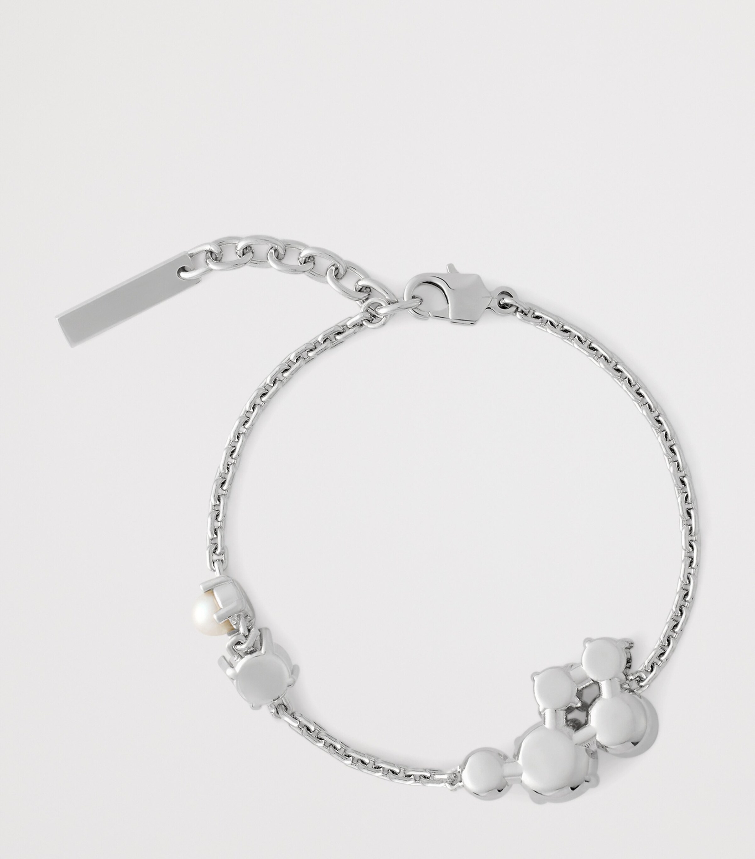 Embellished Chain Bracelet WHITE/SILVERY Image 3