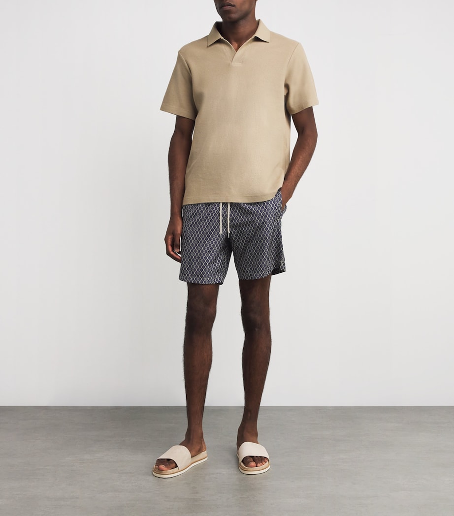 Diamond Print Bermuda Swim Shorts 0453S Image 4