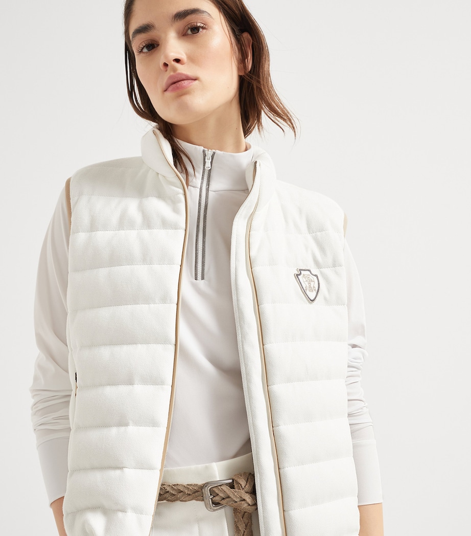 Techno Cotton Piqué Logo Gilet C7220 Image 3