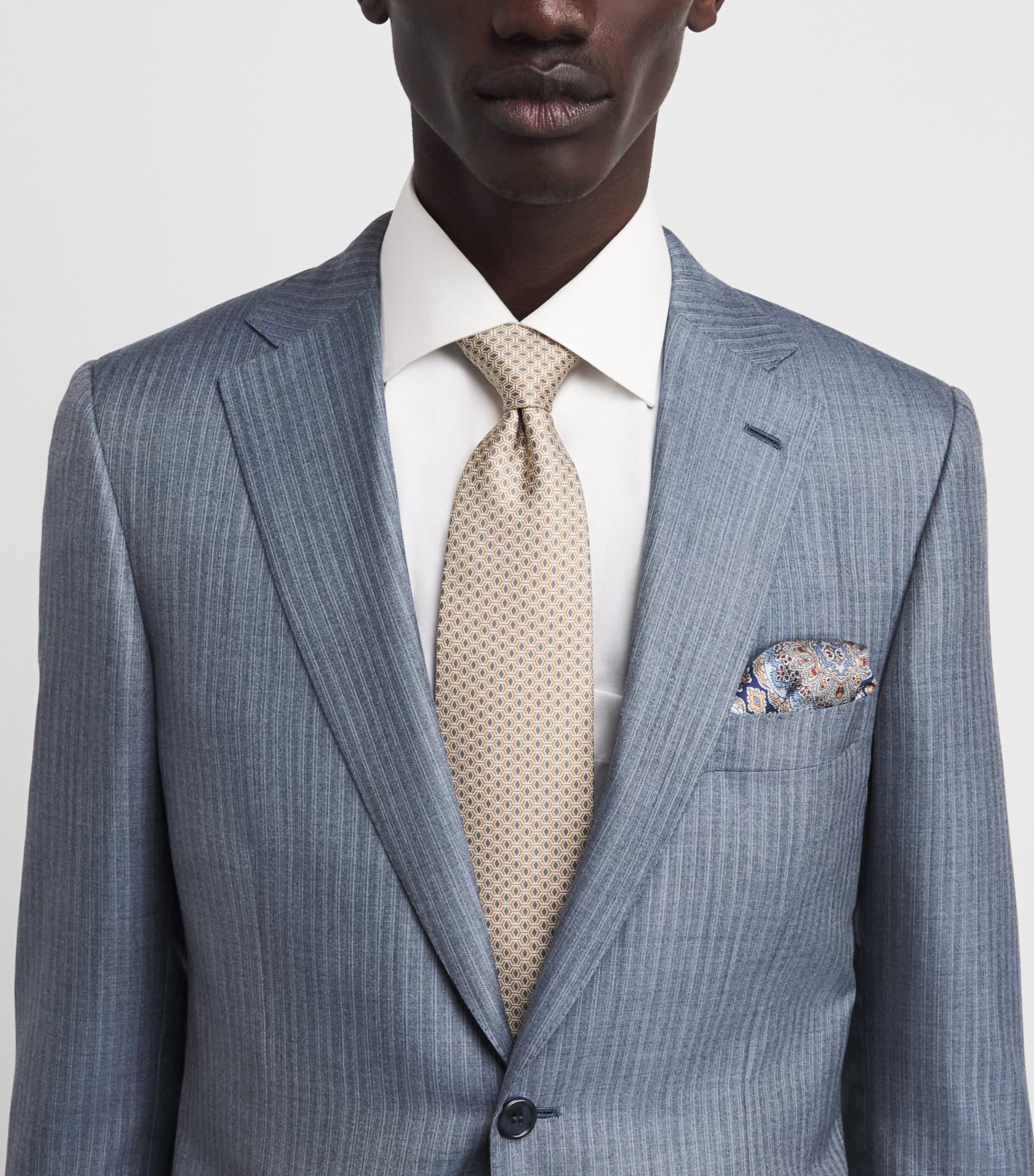 Brioni Mens Cashmere-Silk Stripe Brunico 2-Piece Suit Image 3