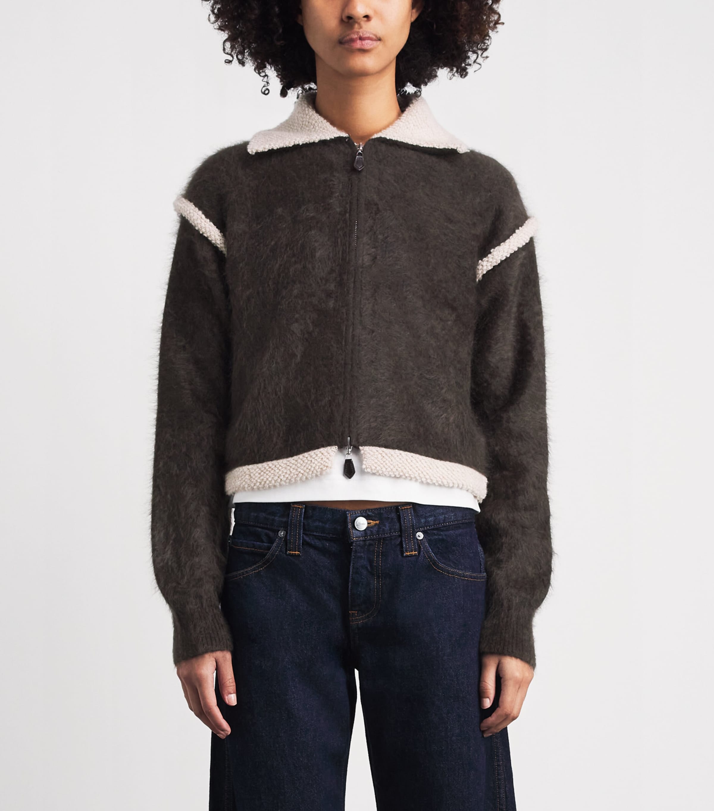 Guest In Residence Womens Cashmere Grizzly Frankie Jacket Burnt Cocoa Image 4