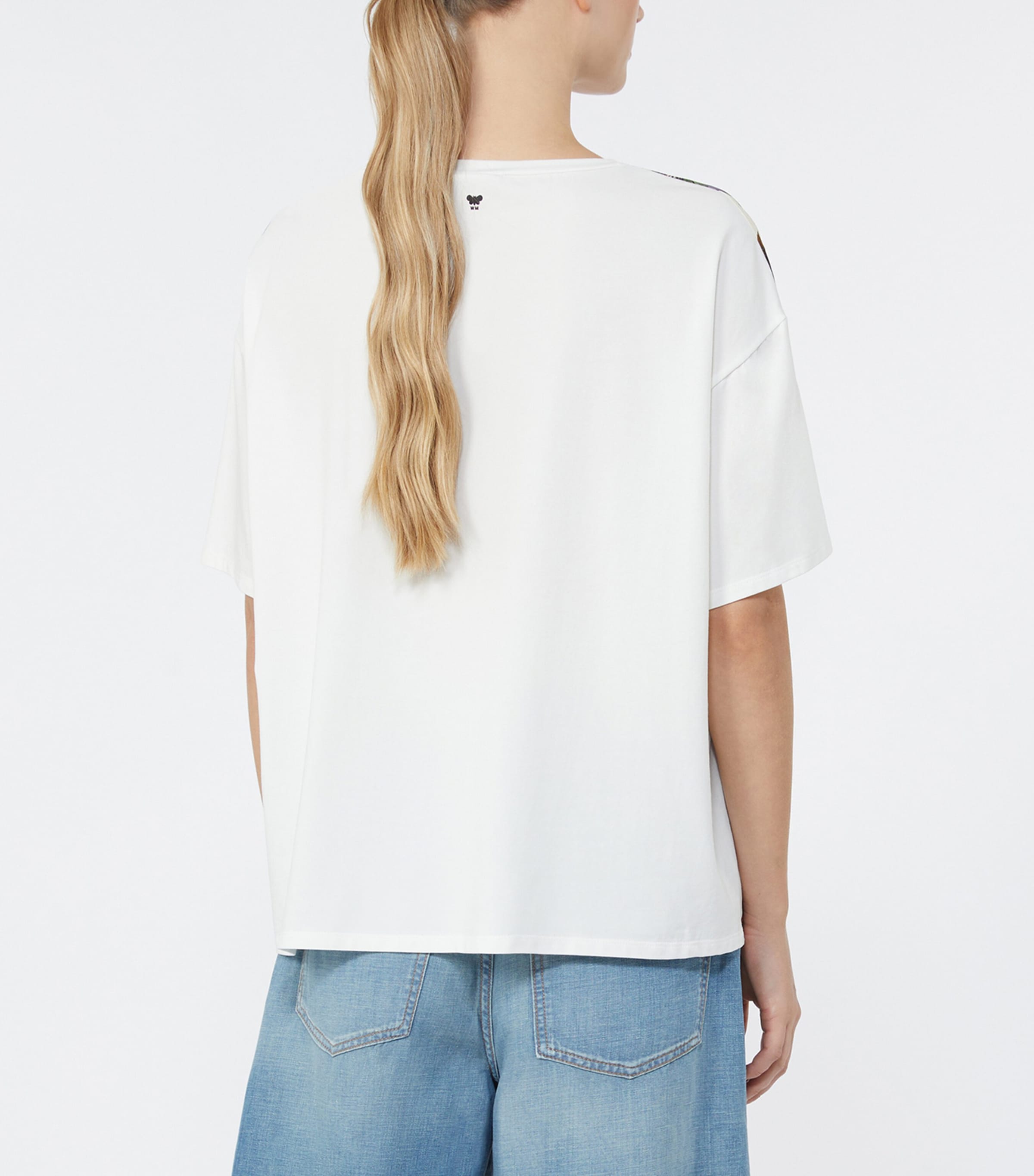 Weekend Max Mara Womens Cotton-Silk Floral T-Shirt Multicolour Image 4