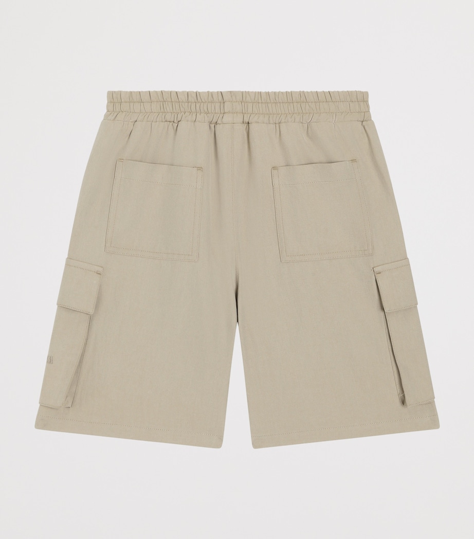 Dolce&Gabbana Kids Cotton Cargo Shorts (8-12+ Years) Dark Kaki Image 2