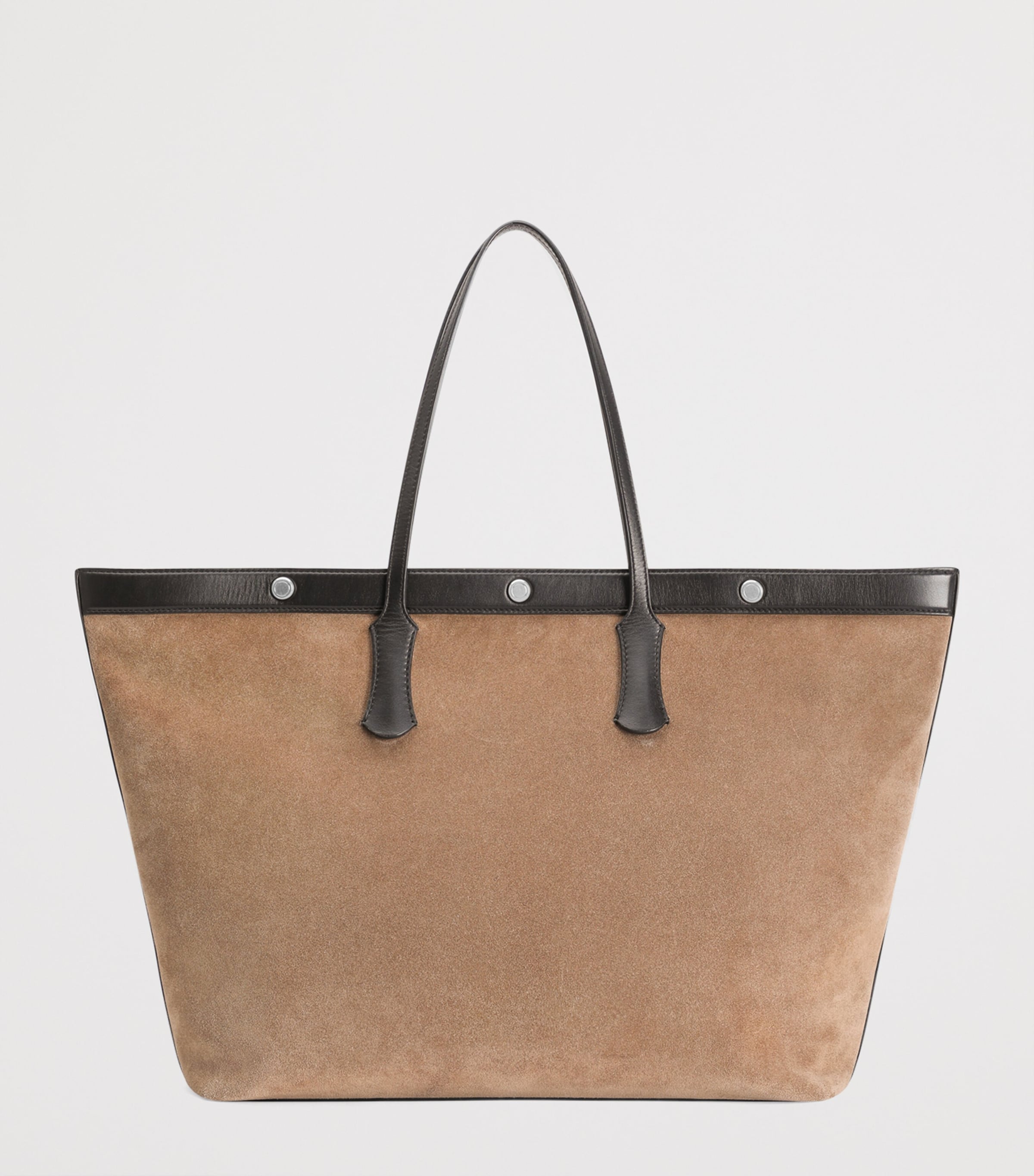 Suede Atene Tote Bag 8M067-NUT/BLACK Image 2