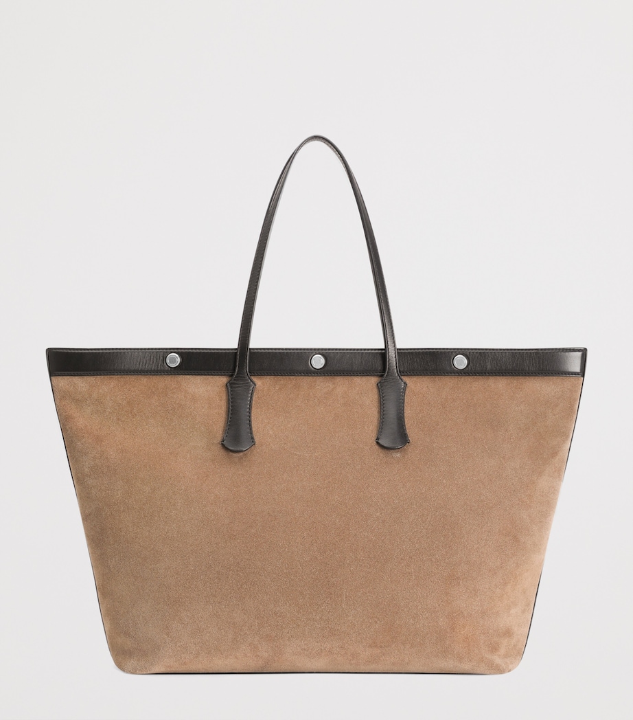 Suede Atene Tote Bag 8M067-NUT/BLACK Image 2