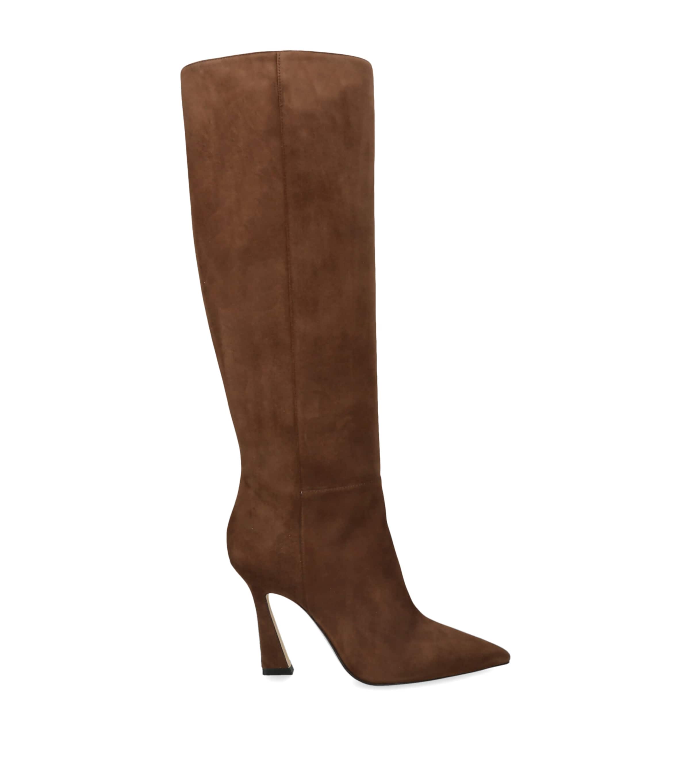 Stuart Weitzman Suede Vinnie Zip Knee-High Boots 100 Brown Image 1