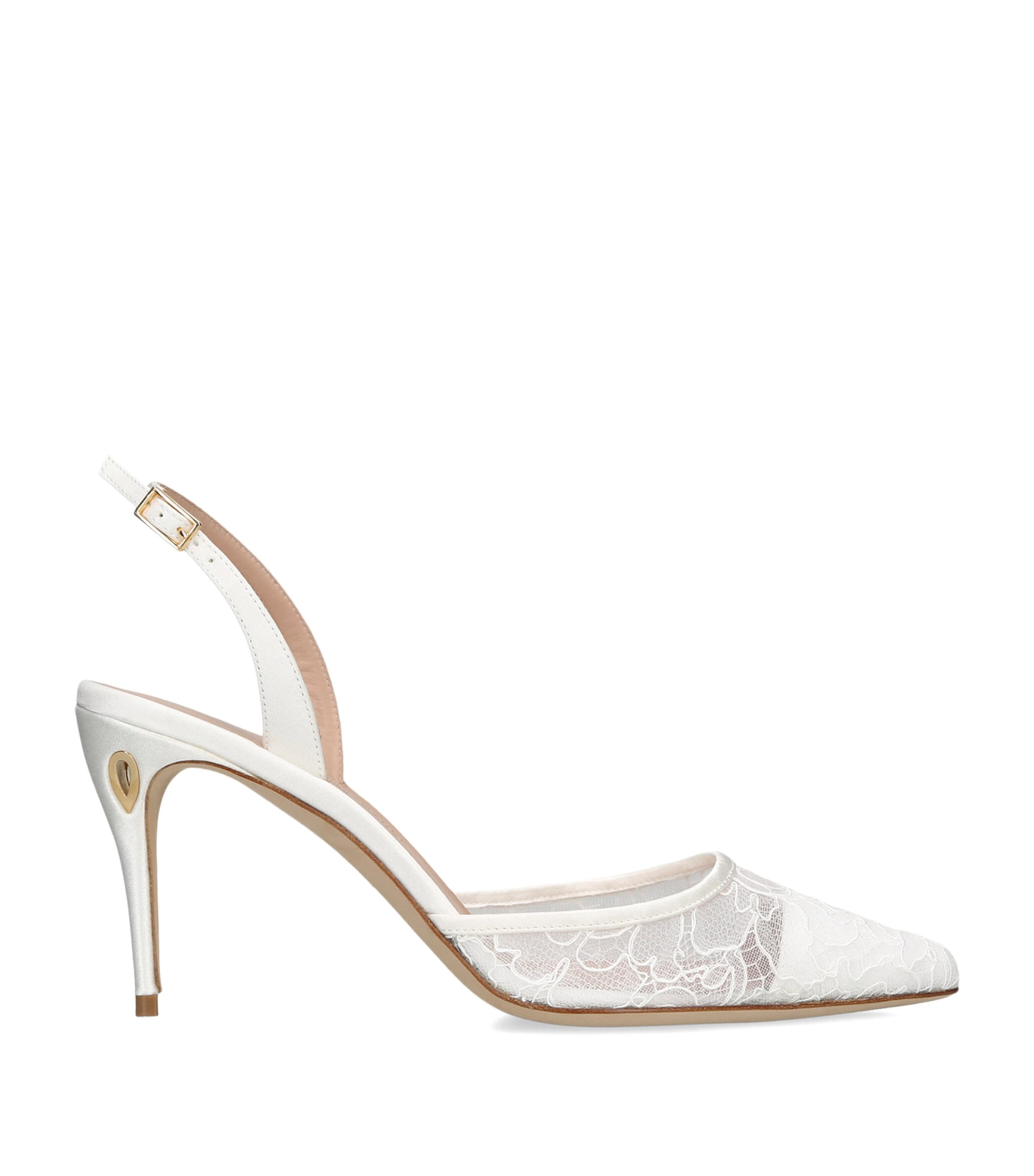 Jennifer Chamandi Vittorio Slingback Pumps 85 White Image 1