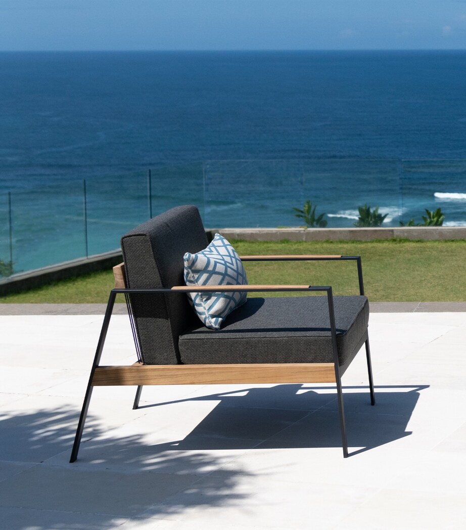 All-Weather California Outdoor Armchair CHARCOAL Image 4