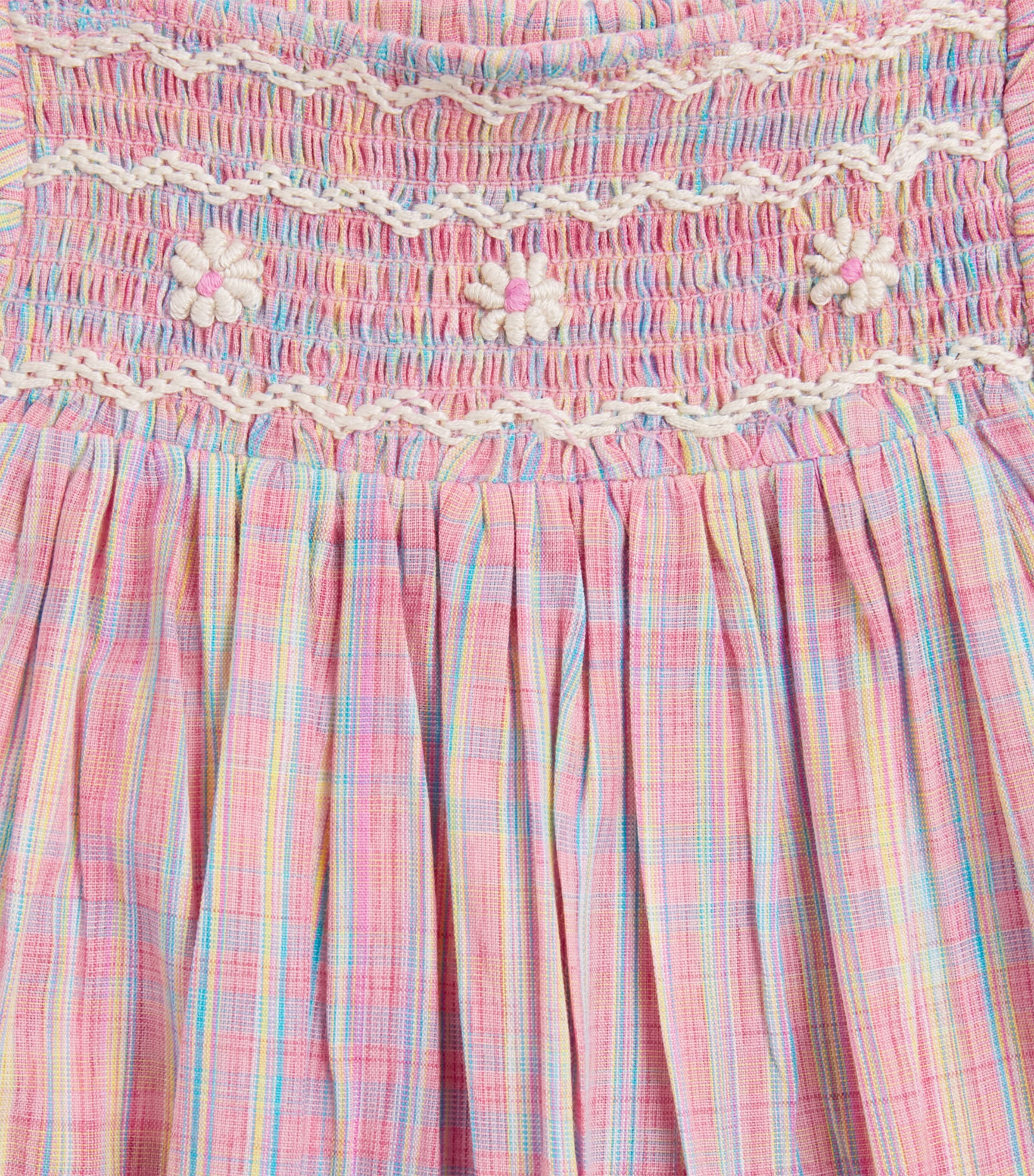 Louise Misha Cotton Martine Dress (24 Months) Pink Pomelo Checks Image 3