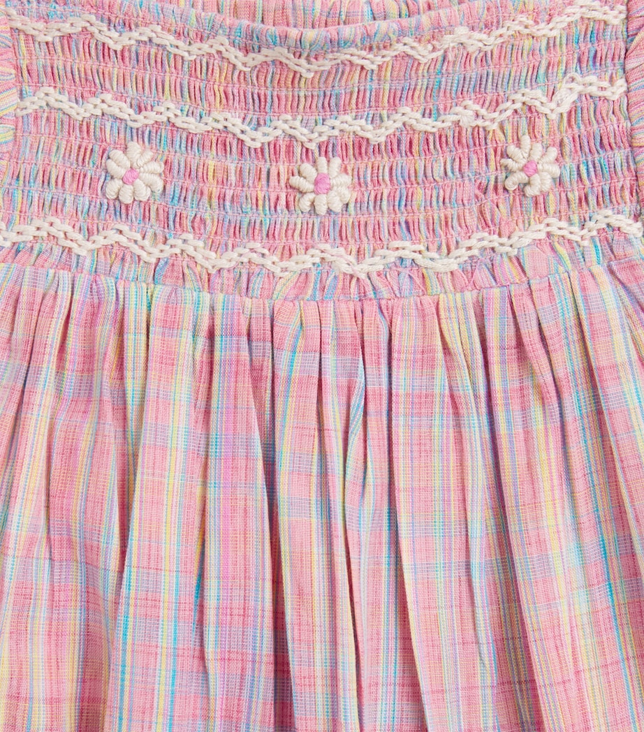 Louise Misha Cotton Martine Dress (24 Months) Pink Pomelo Checks Image 3