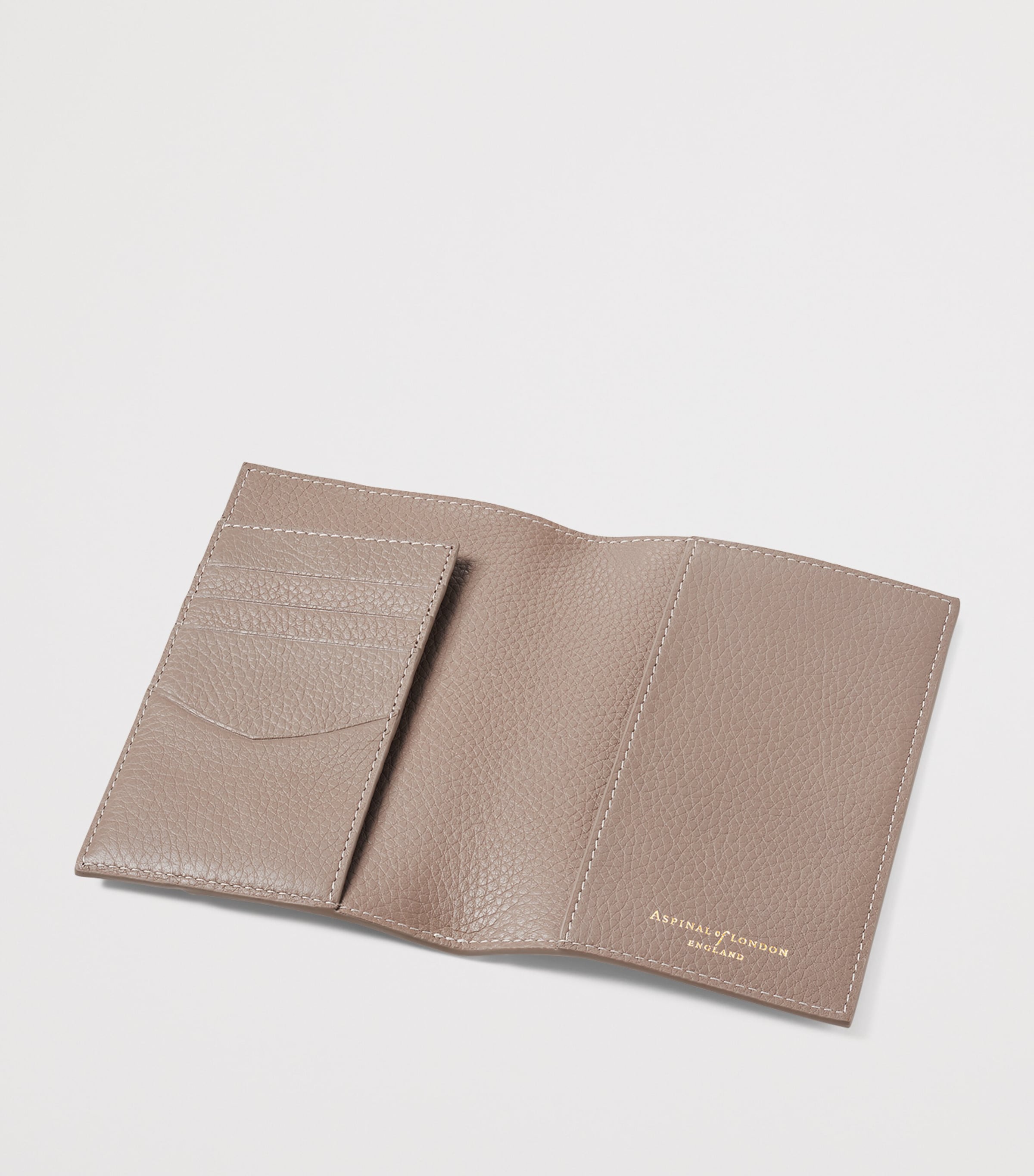 Aspinal Of London Leather Passport Holder Moleskin Image 3