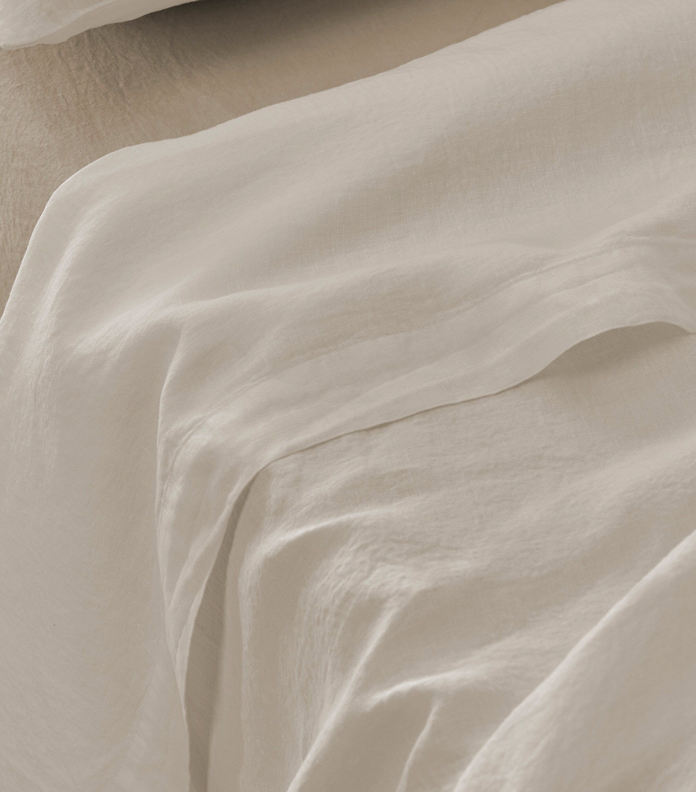 Society Limonta Linen Rem Super King Flat Sheet (270cm x 290cm) Marmo Image 2