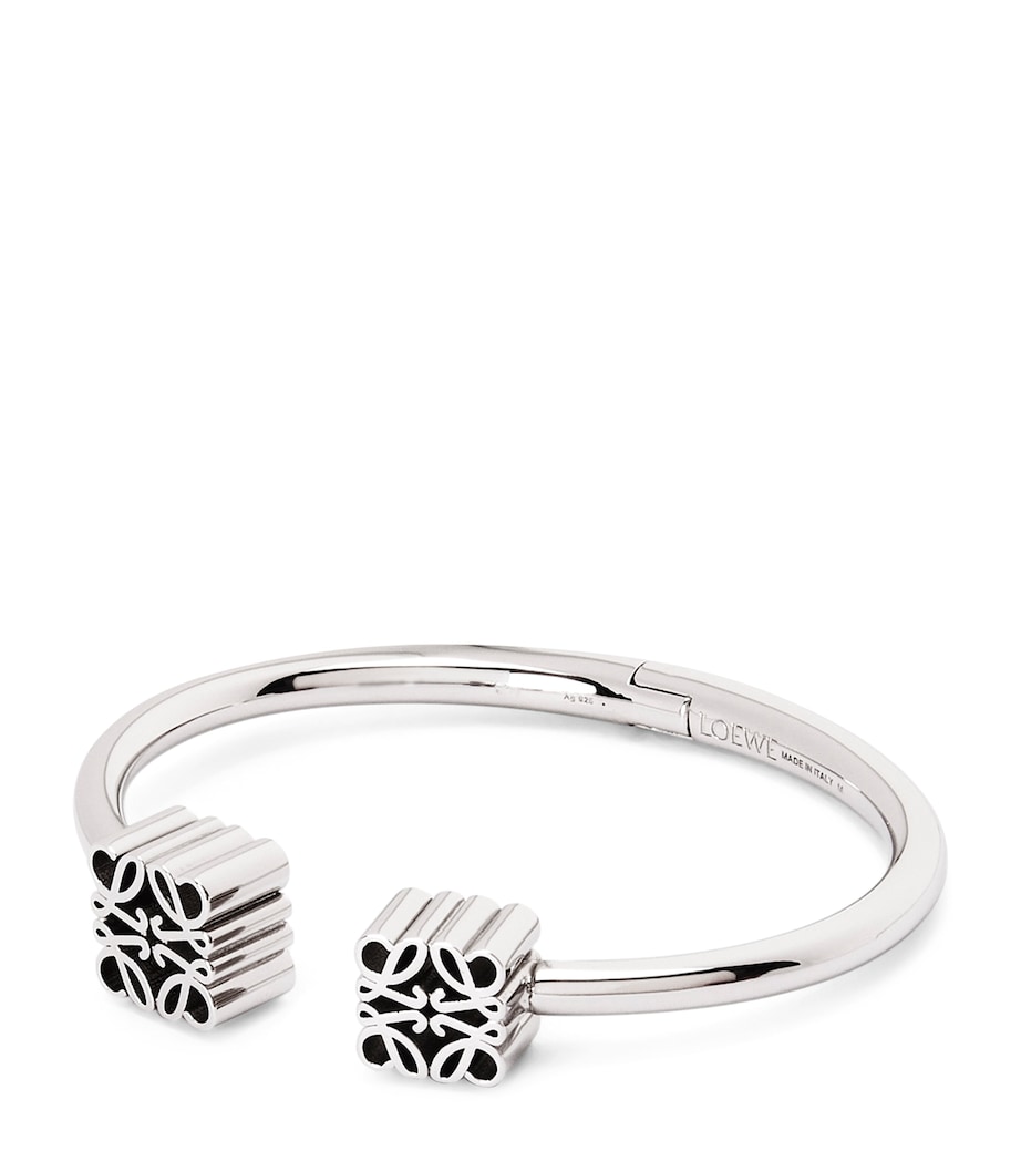 Sterling Silver Anagram Cuff Bangle RHODIUM Image 1