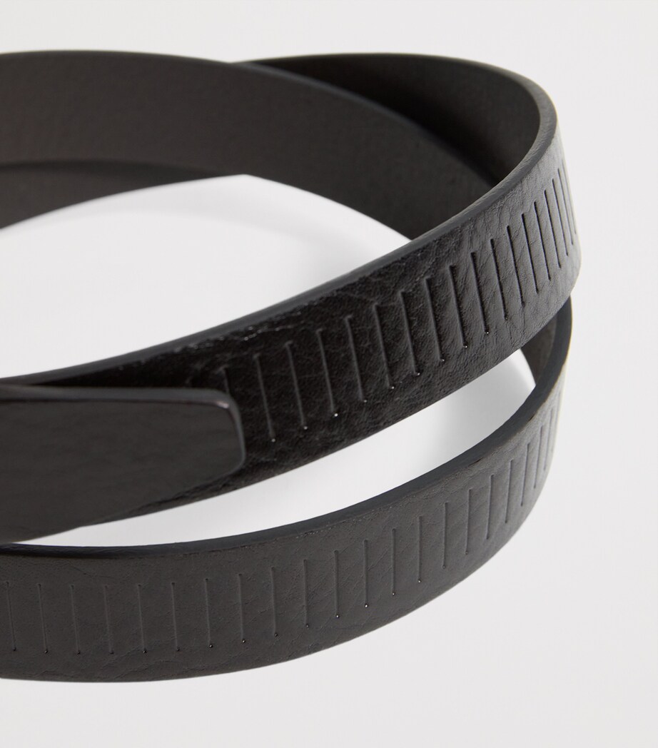 Leather Rail Belt DARK BROWN BR449 Image 5