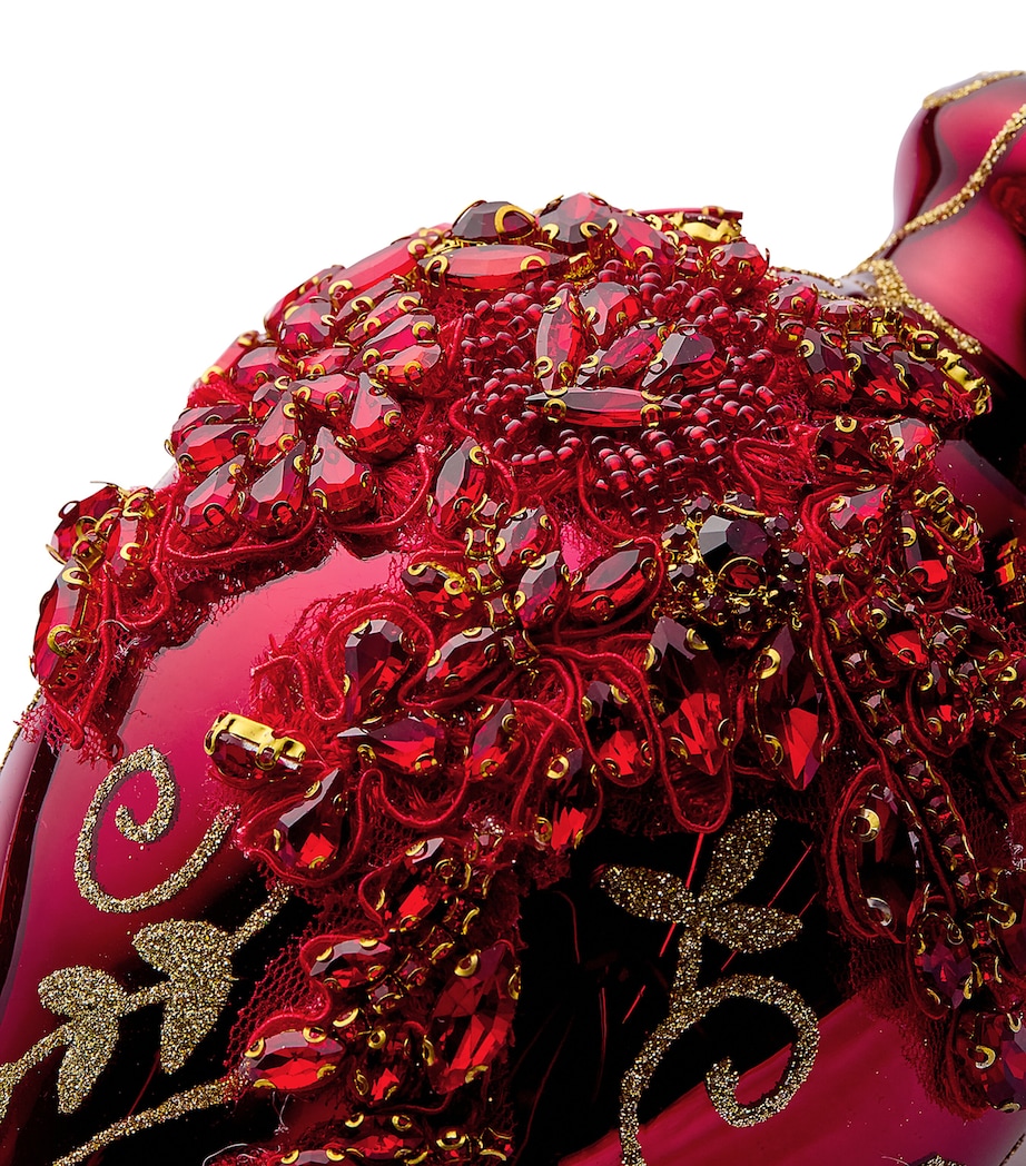 Glass King’s Jewel Finial Bauble RED Image 2