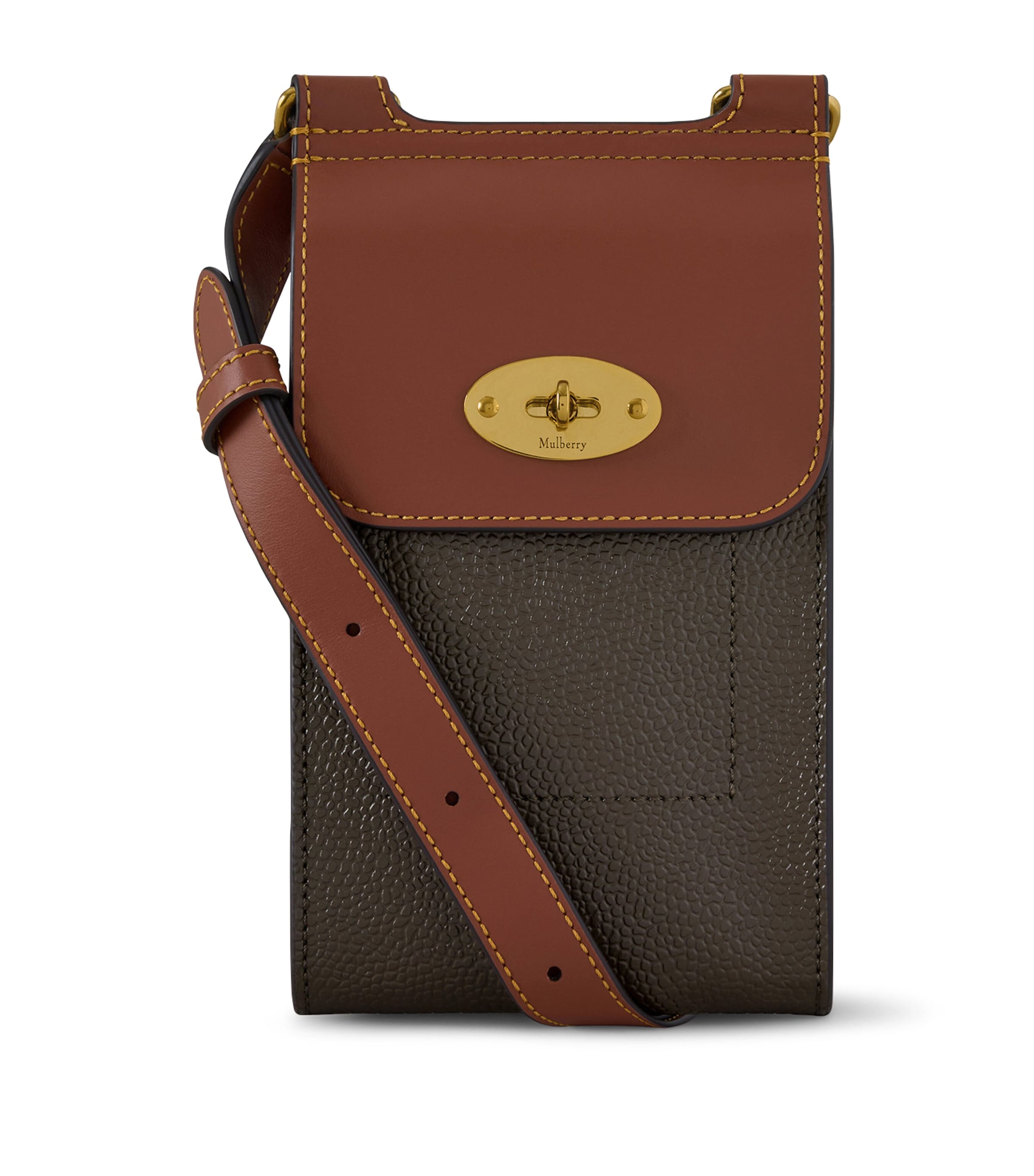 Mini Leather Antony Pouch MOLE-COGNAC Image 1