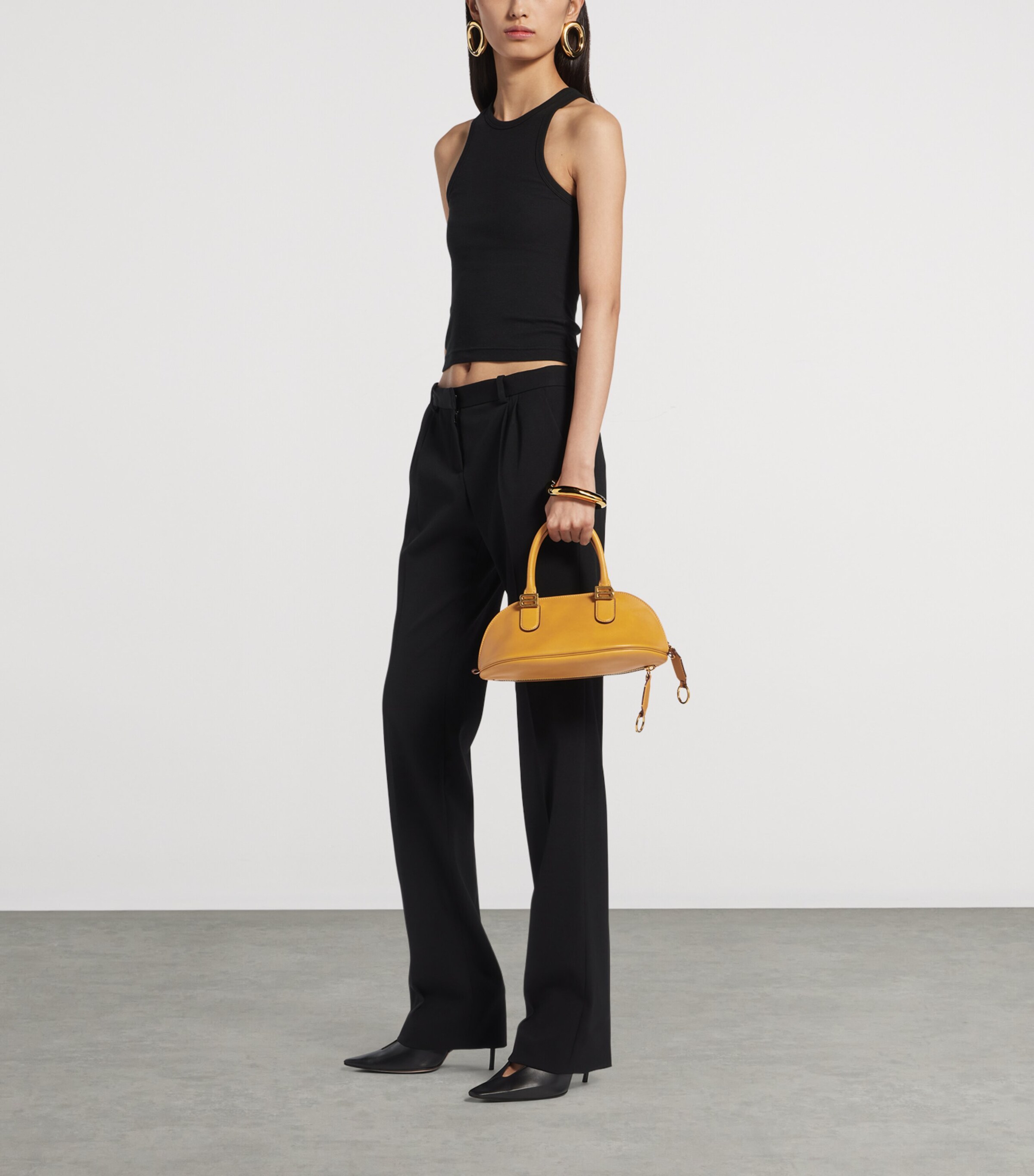 Balenciaga Mini Calfskin Bolero Bowling Top-Handle Bag Image 5