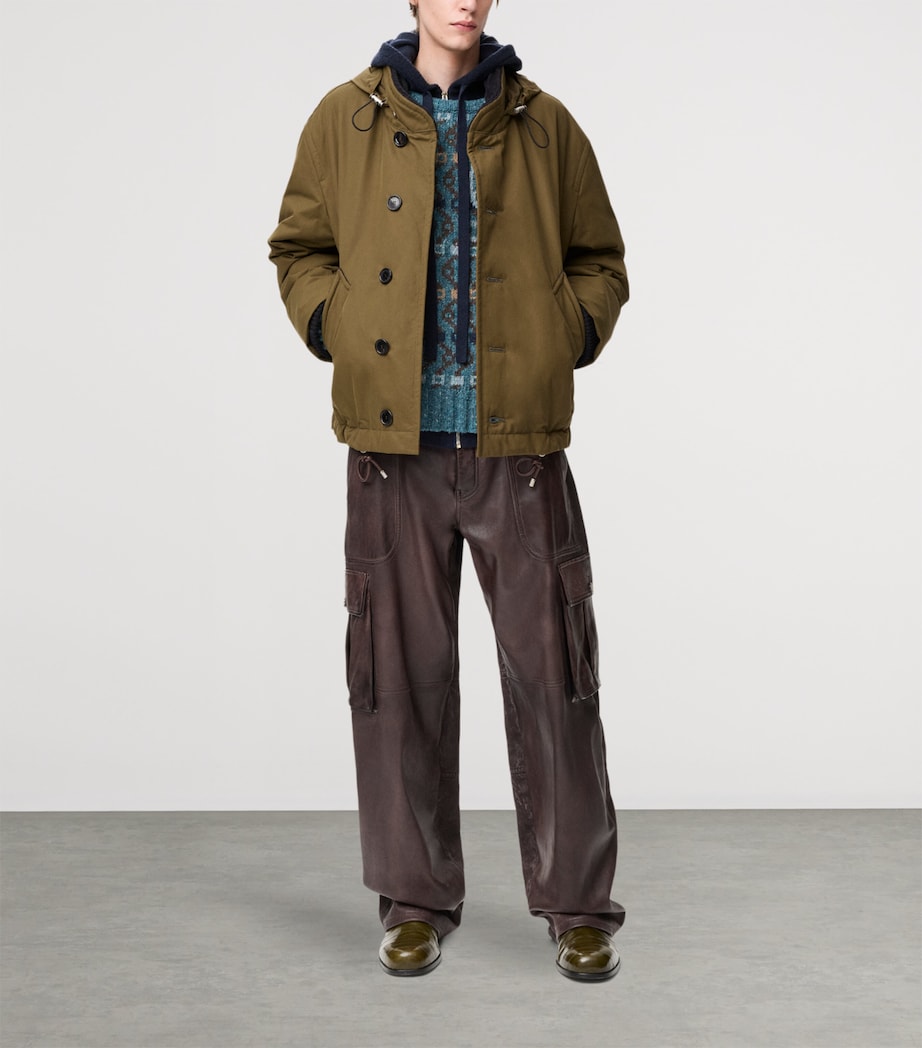 Wool-Cotton-Blend Padded Jacket KHAKI GREEN Image 2