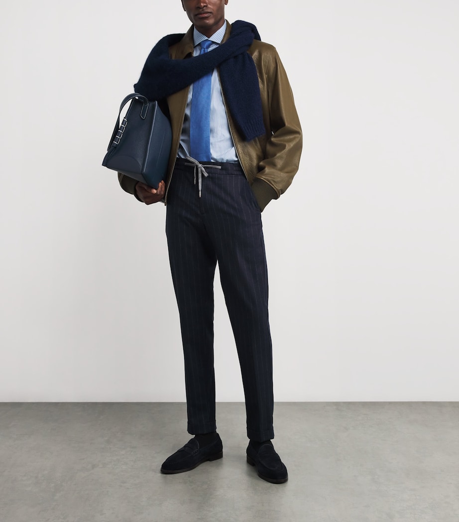 Cotton Twill Stripe Slim Shirt LIGHT BLUE Image 2