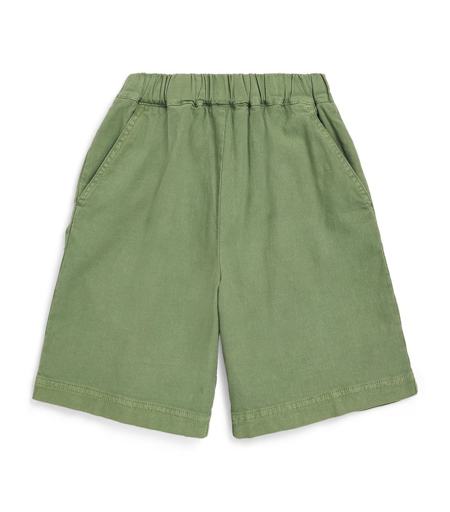 Cotton-Linen Bermuda Shorts (2-12 Years) 562 GREEN Image 1