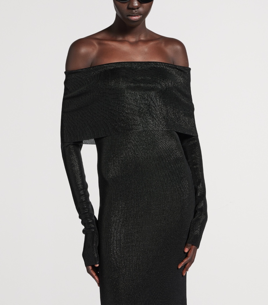 Balenciaga Womens Off-The-Shoulder Maxi Dress Image 5