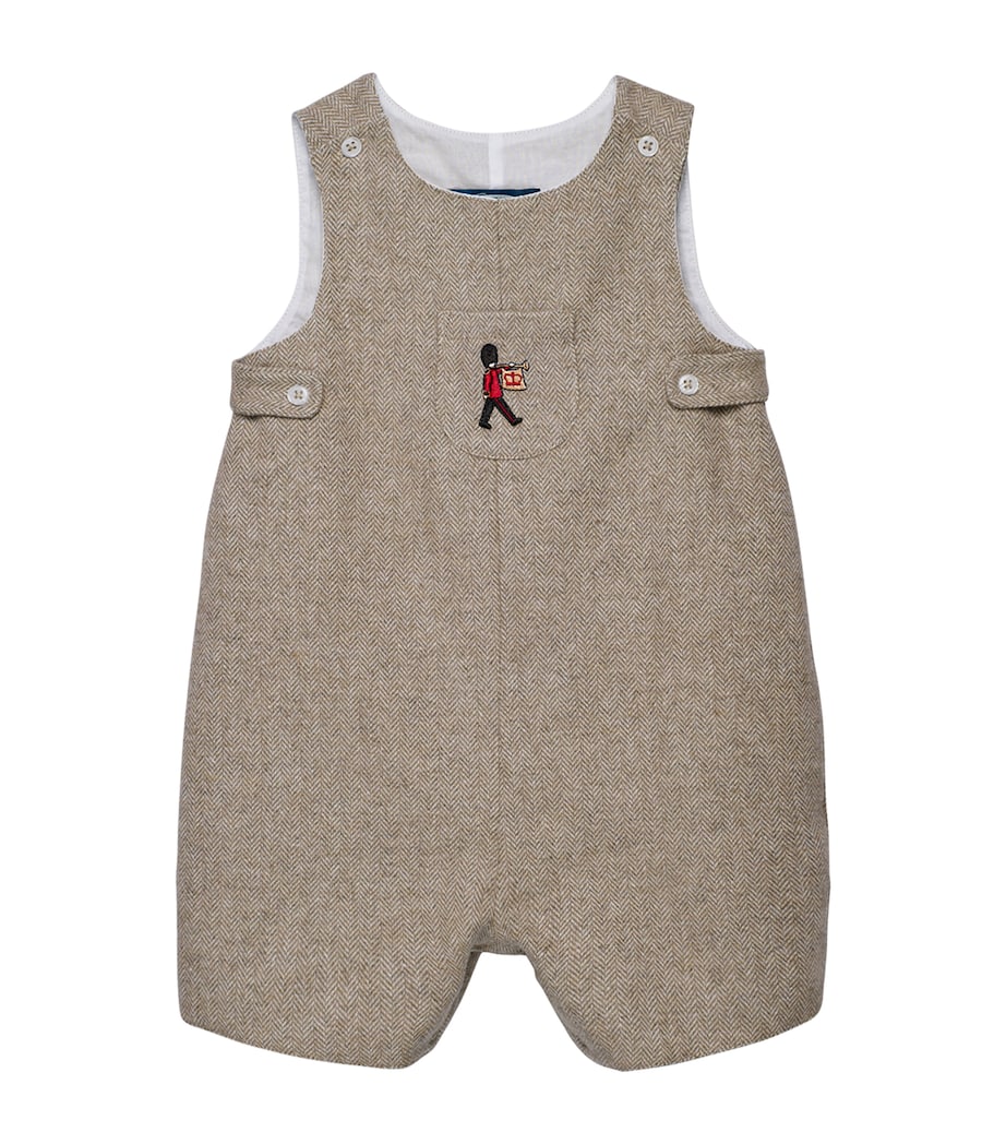 Guardsman Archie Romper (0-36 Months) BROWN HERRINGBONE Image 1
