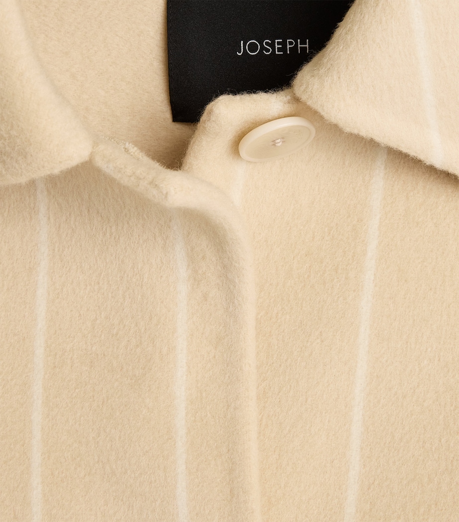 Wool-Silk Stripe Molitor Coat AFFOGATO/IVORY Image 5