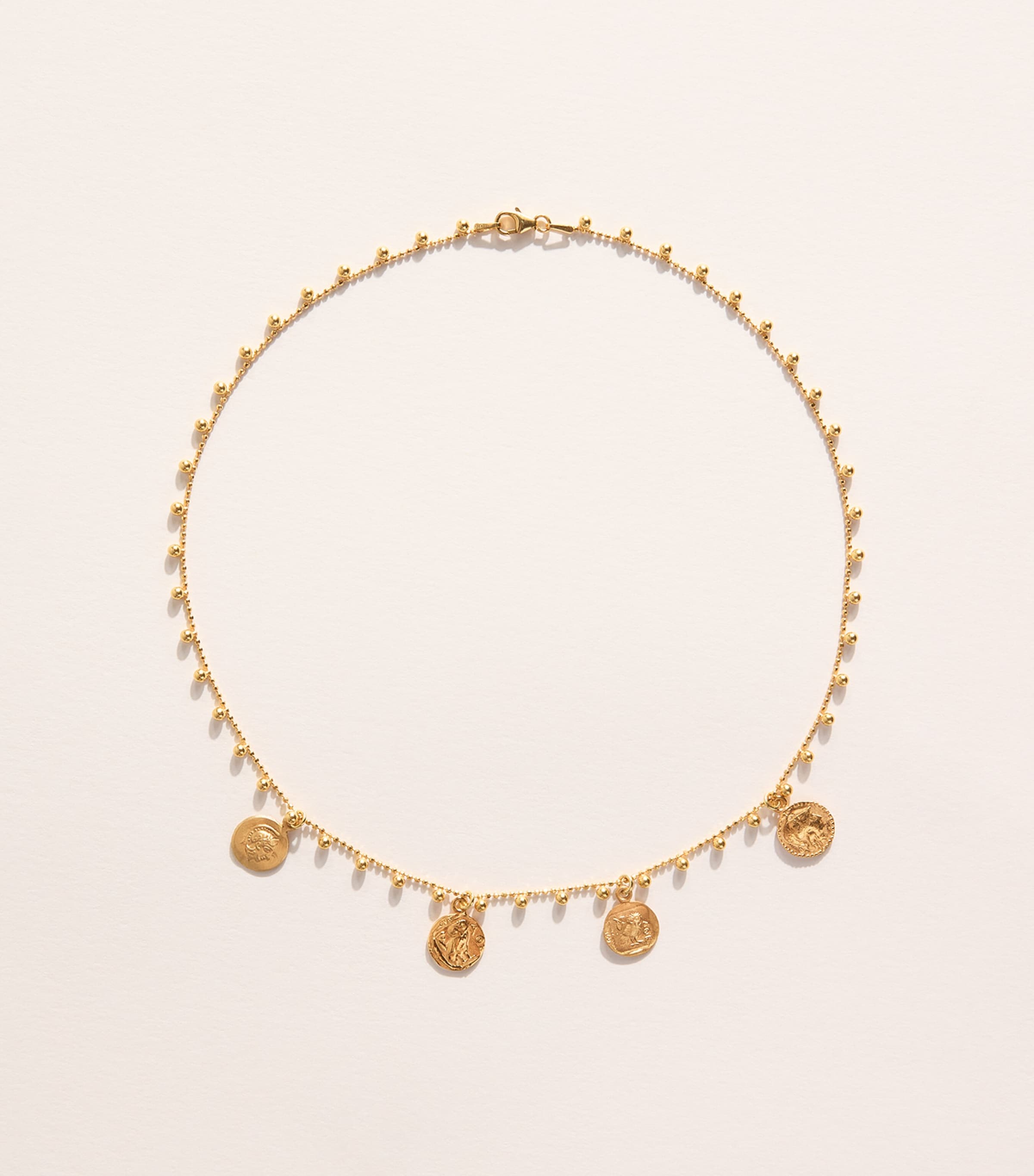 Hermina Athens Gold-Plated Athinules Charm Necklace Gold Image 1