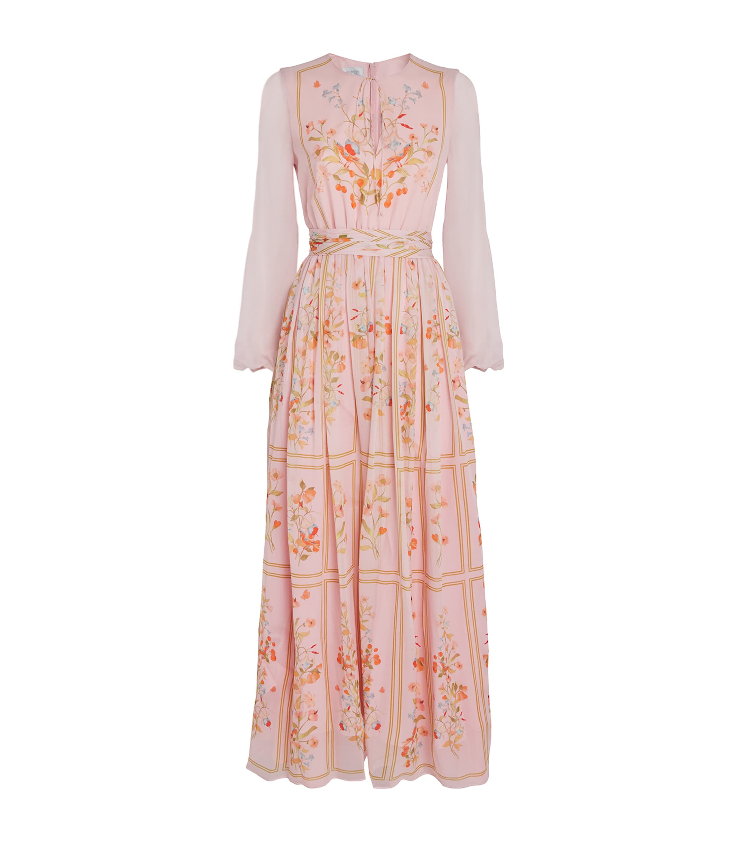 Giambattista Valli Pink Silk Floral Maxi Dress | Harrods US