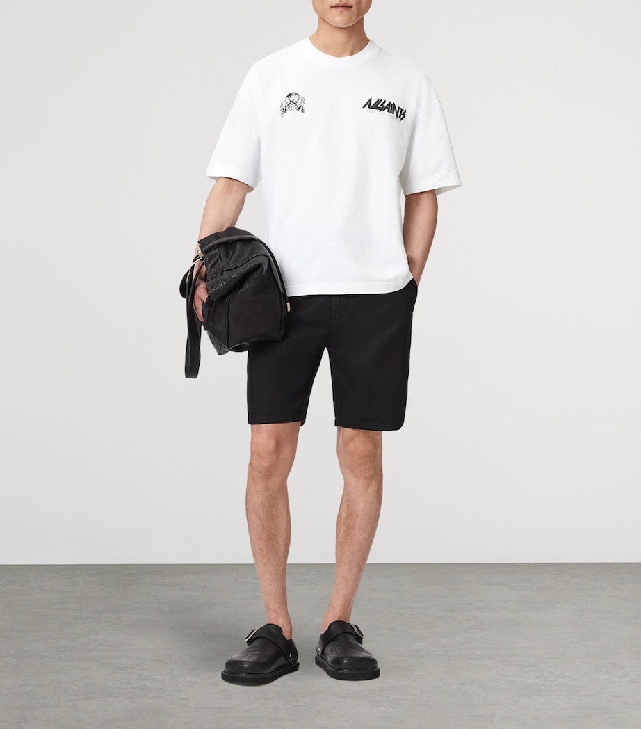 AllSaints Mens Organic Cotton Chromium T-Shirt Ashen White Image 2