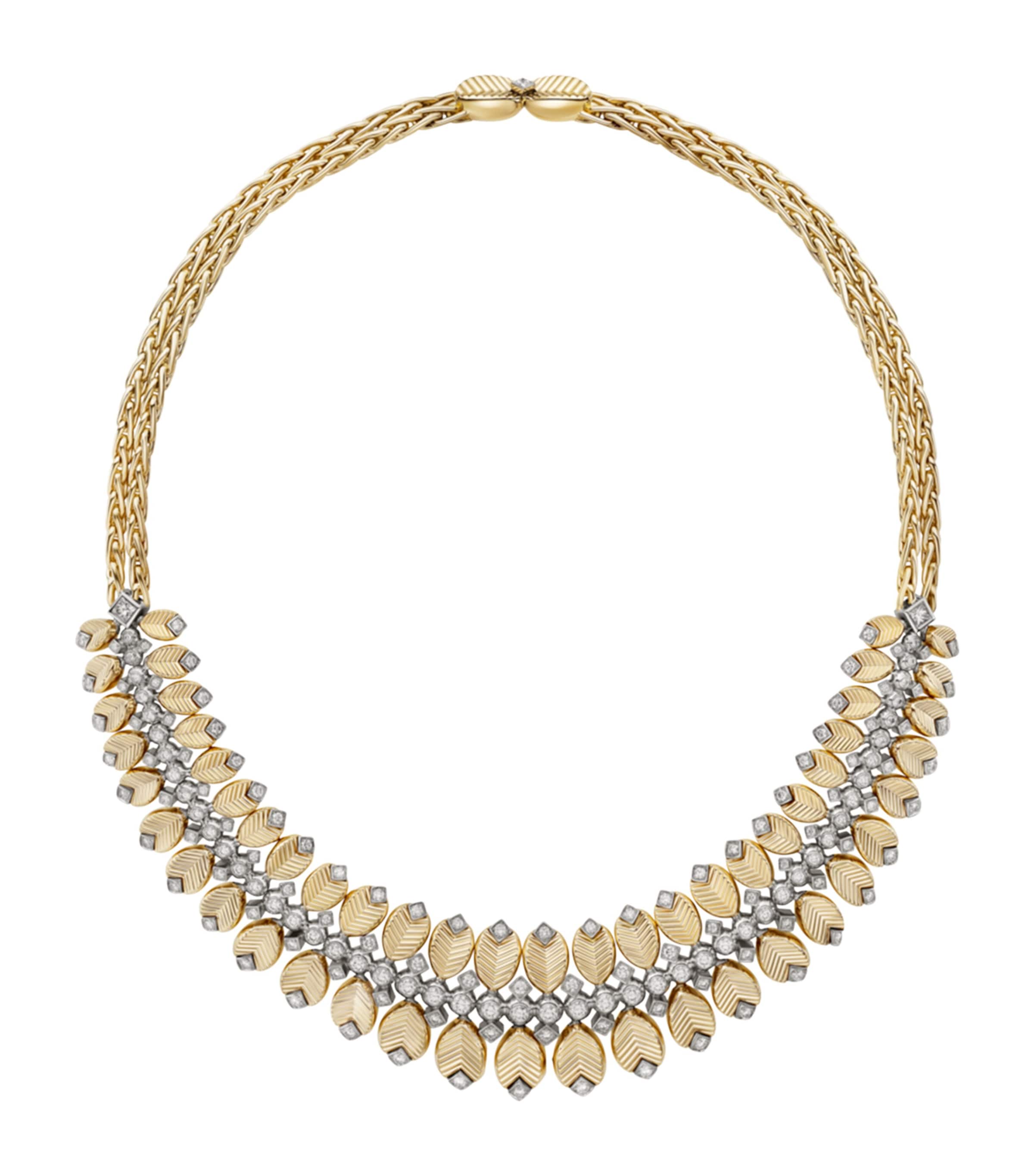 Cartier Yellow Gold, White Gold and Diamond Grain de Café Necklace Yellow Gold Image 1