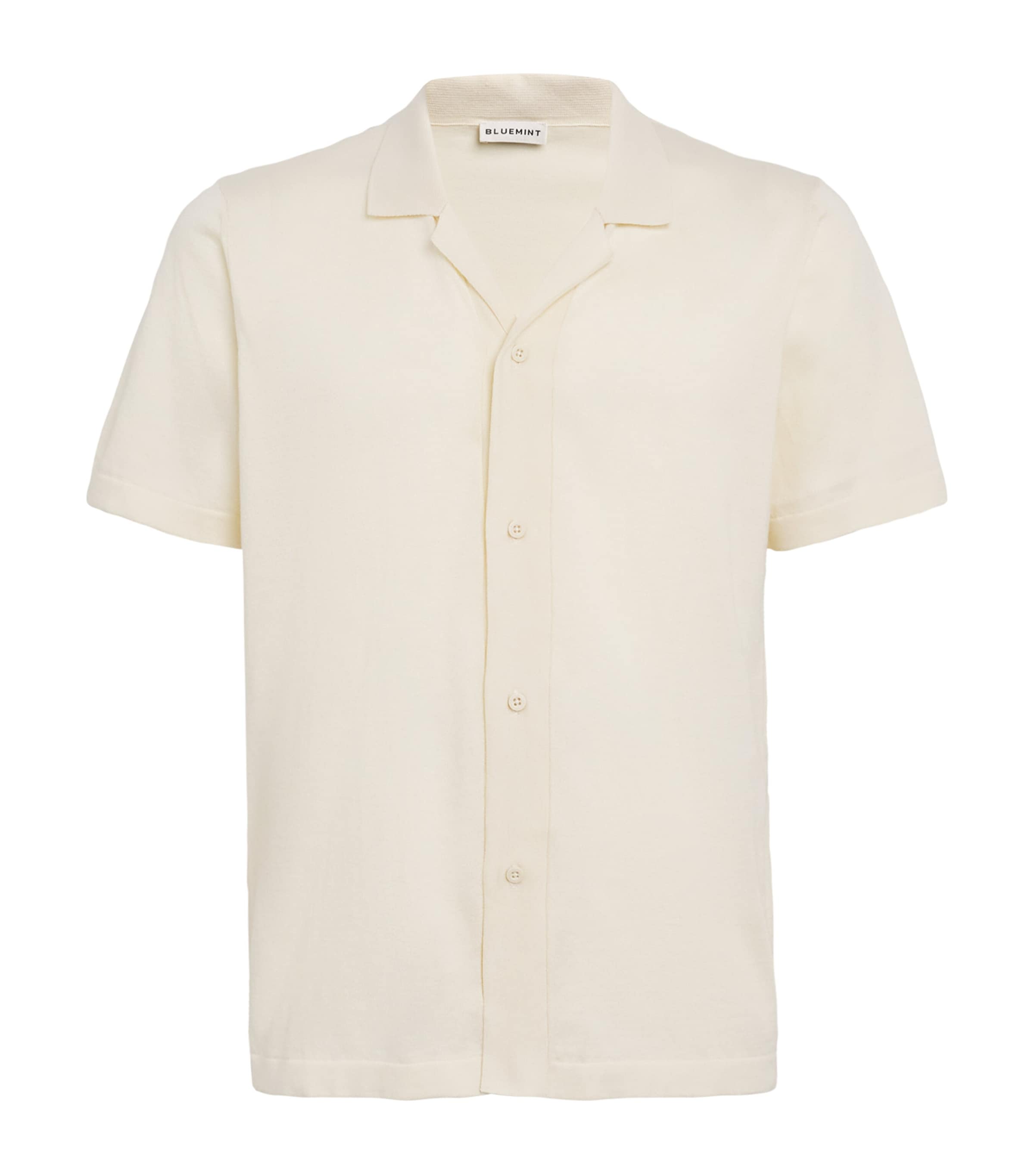 Cotton Knitted Mars Short Sleeve Shirt ECRU Image 1