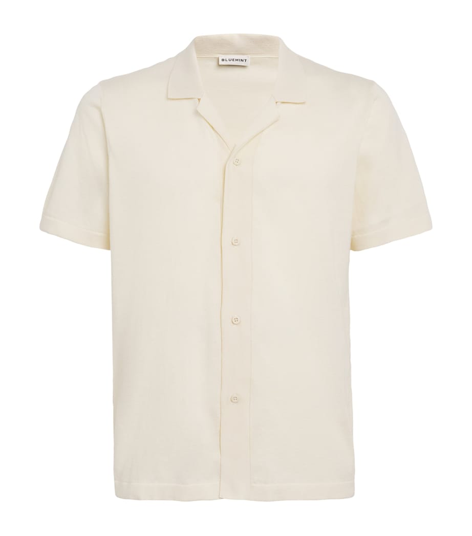 Cotton Knitted Mars Short Sleeve Shirt ECRU Image 1