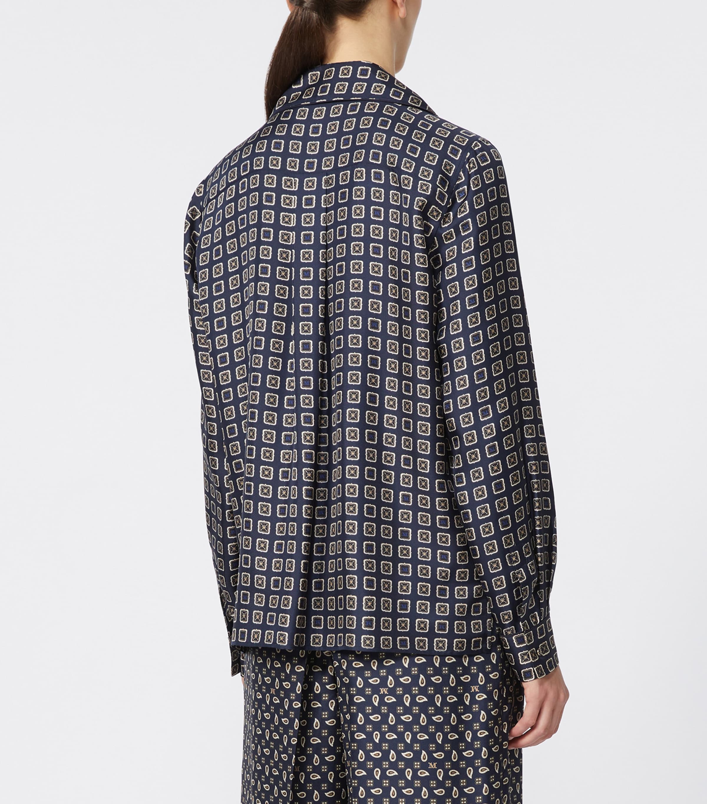 Silk Printed Shirt ULTRAMARINE Image 4