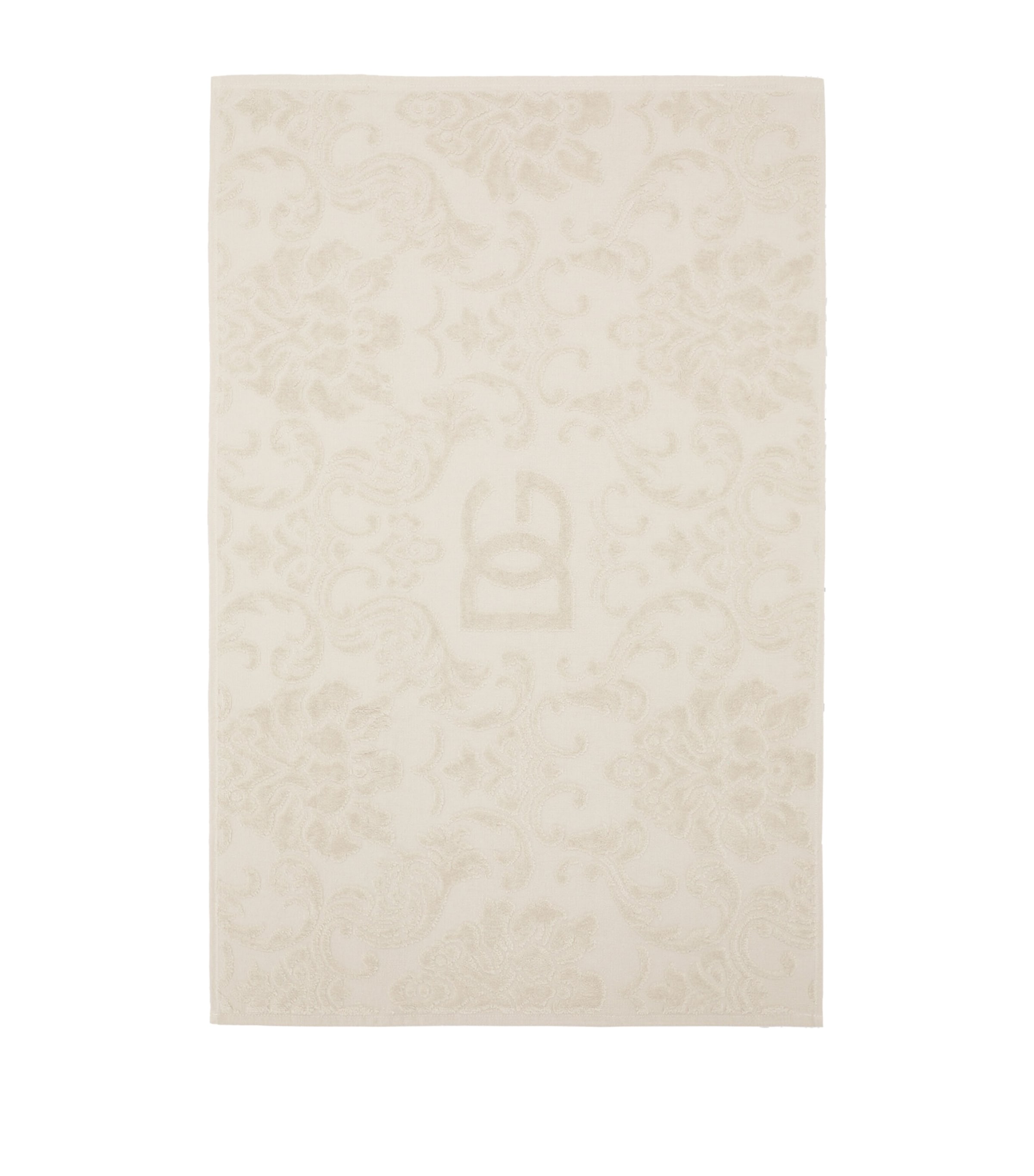 Dolce & Gabbana Casa Cotton Jacquard Bath Mat In Neutral