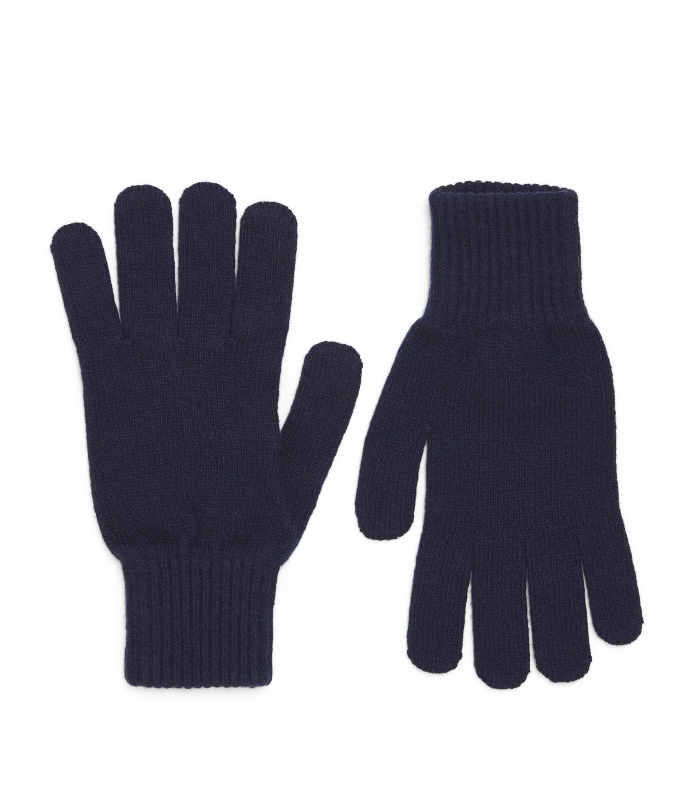 Shop Sunspel Cashmere Gloves In Navy