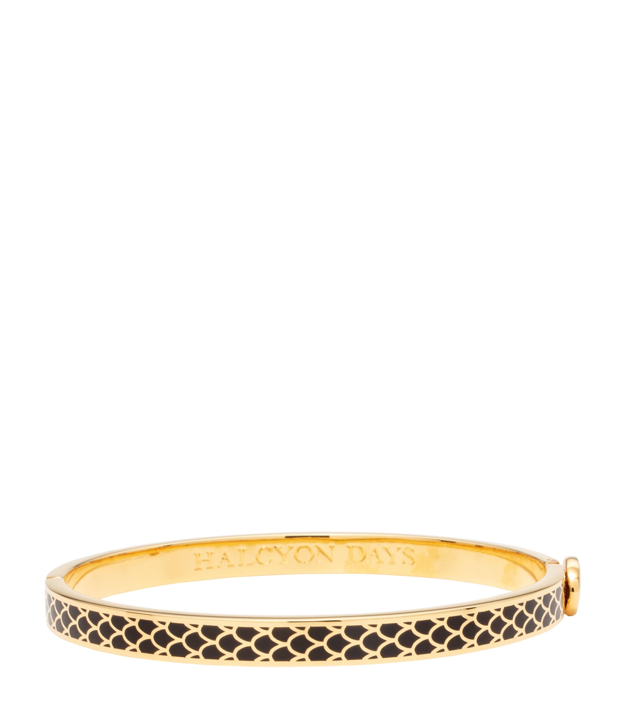 Halcyon Days Gold-Plated Salamander Bangle Black/gold Image 1