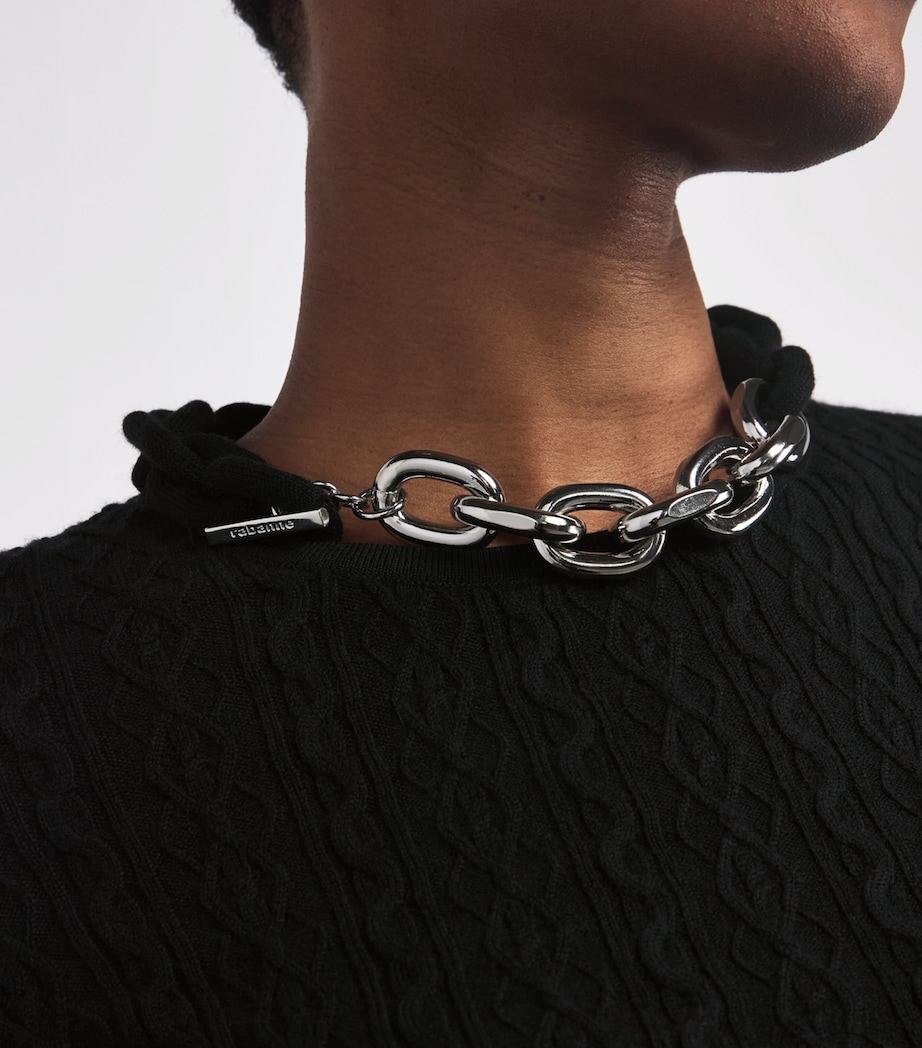 Wool-Blend Embellished Top P001 BLACK Image 6