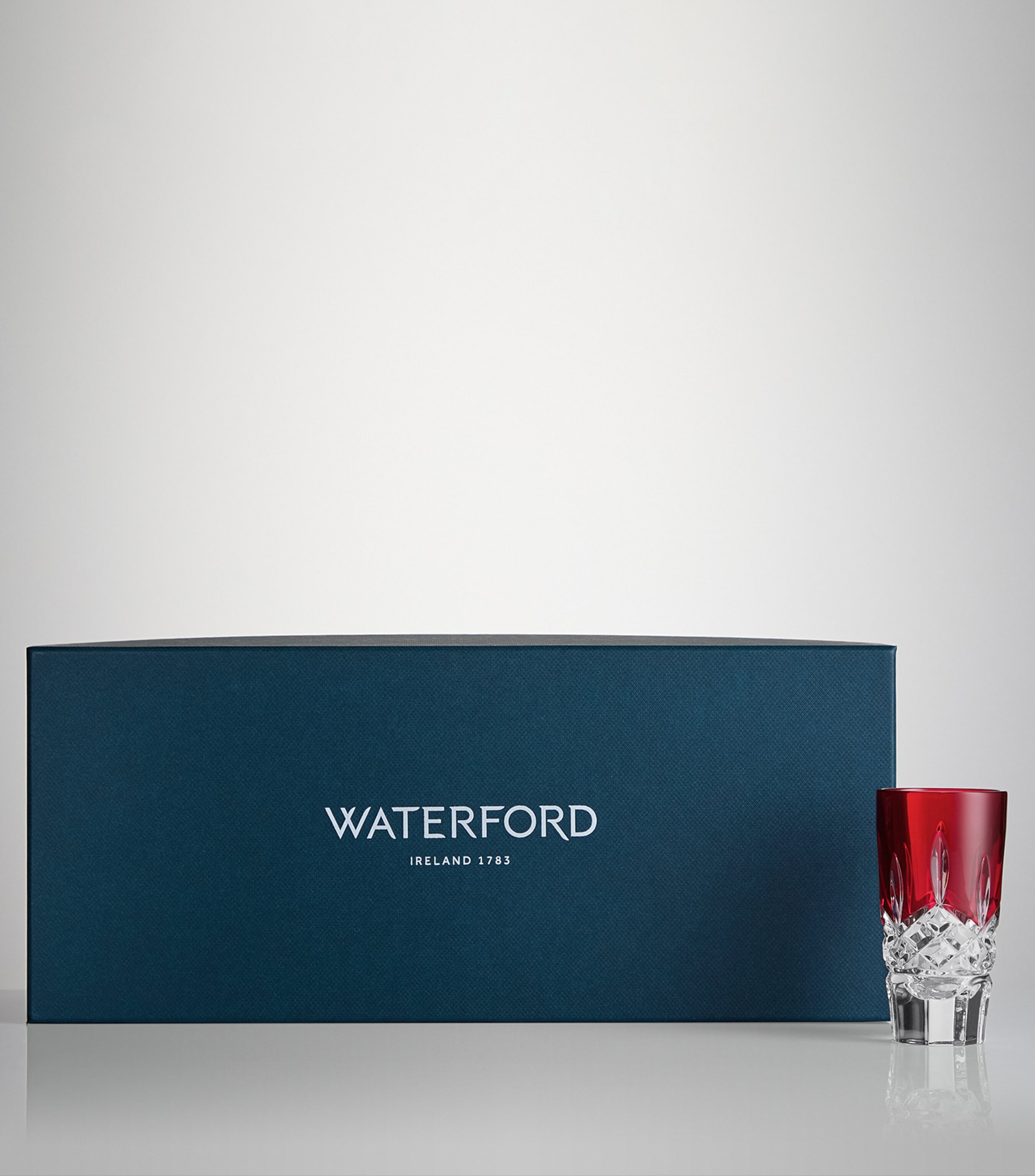 Set of 4 Crystal Lismore Shot Glasses (55ml) RED Image 7