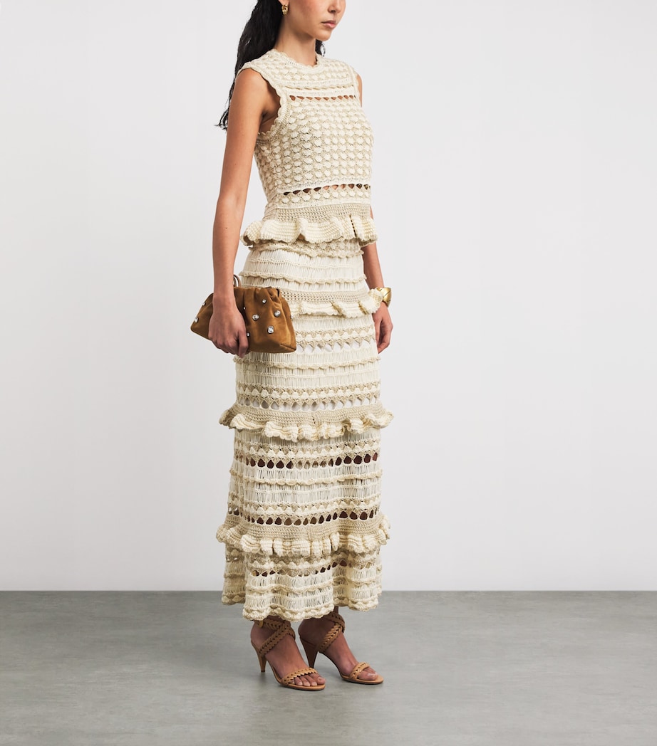 Metallic Crochet Wanderlust Top METALLIC GLD/CRMMTGC Image 2