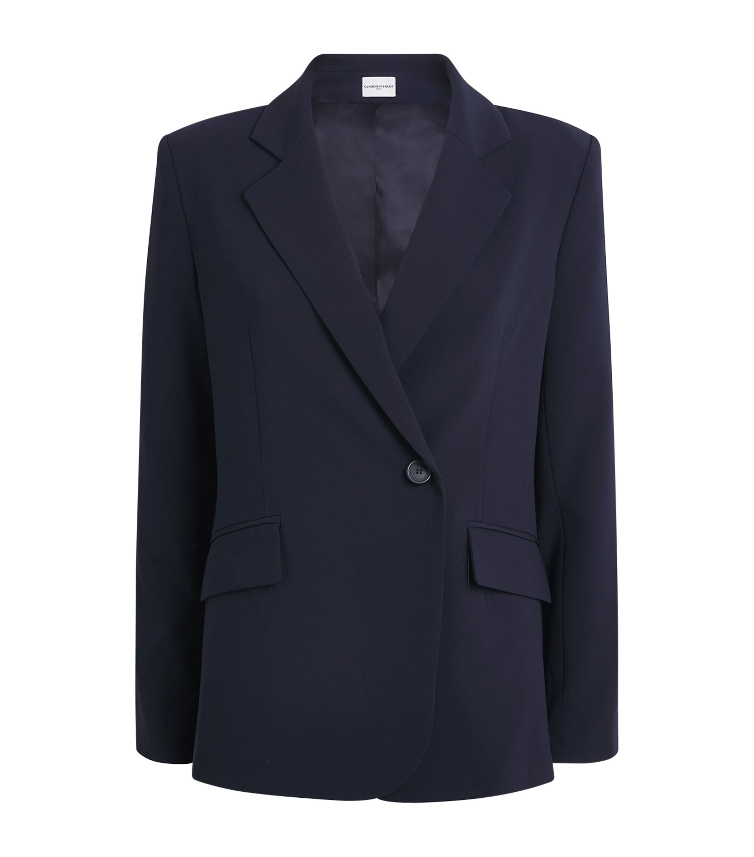 Claudie Pierlot Womens Double-Breasted Blazer Navy Image 1